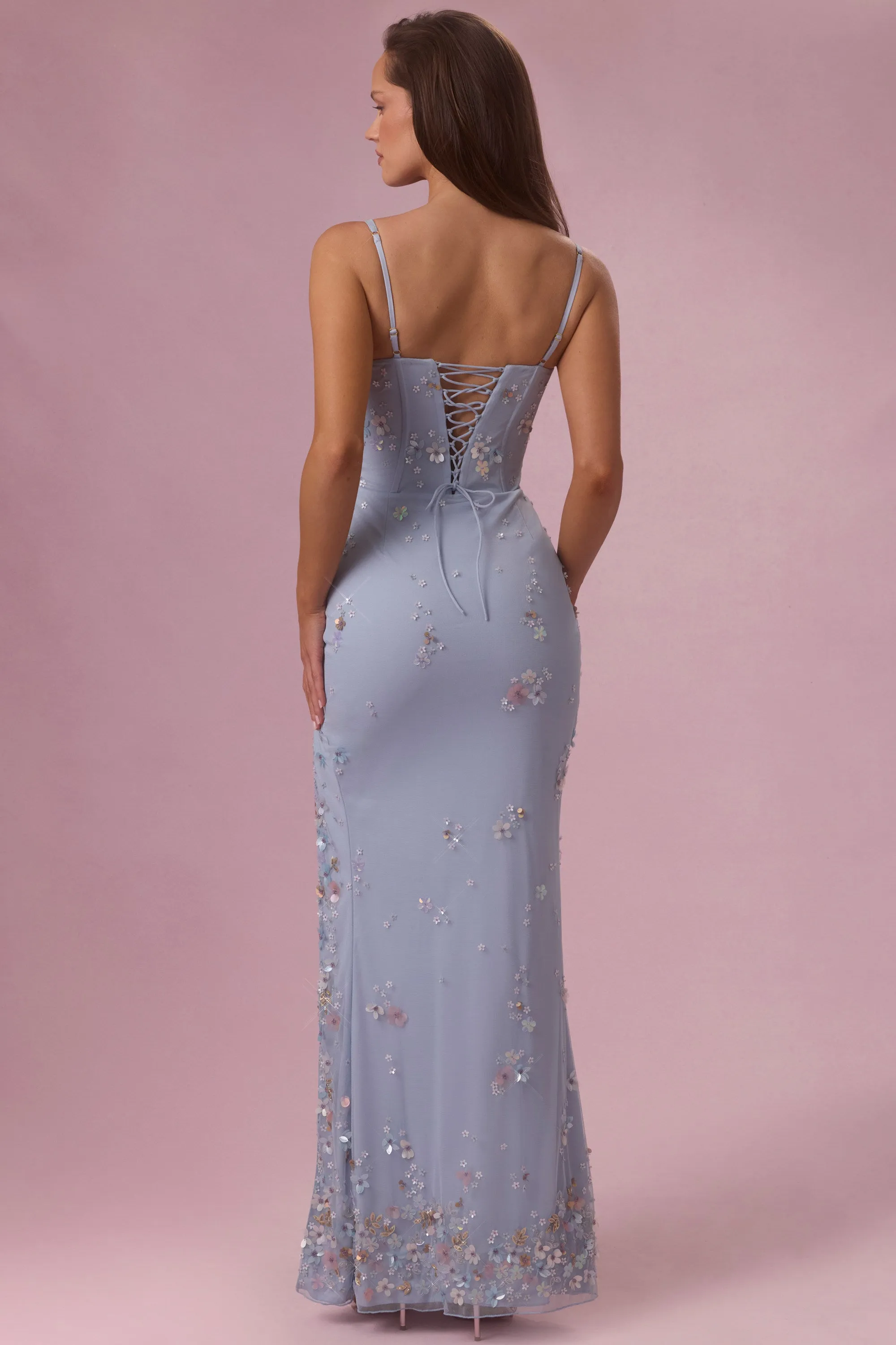 Embellished Corset Maxi Dress in Sky Blue sold by Oh Polly product image thumbnail 3