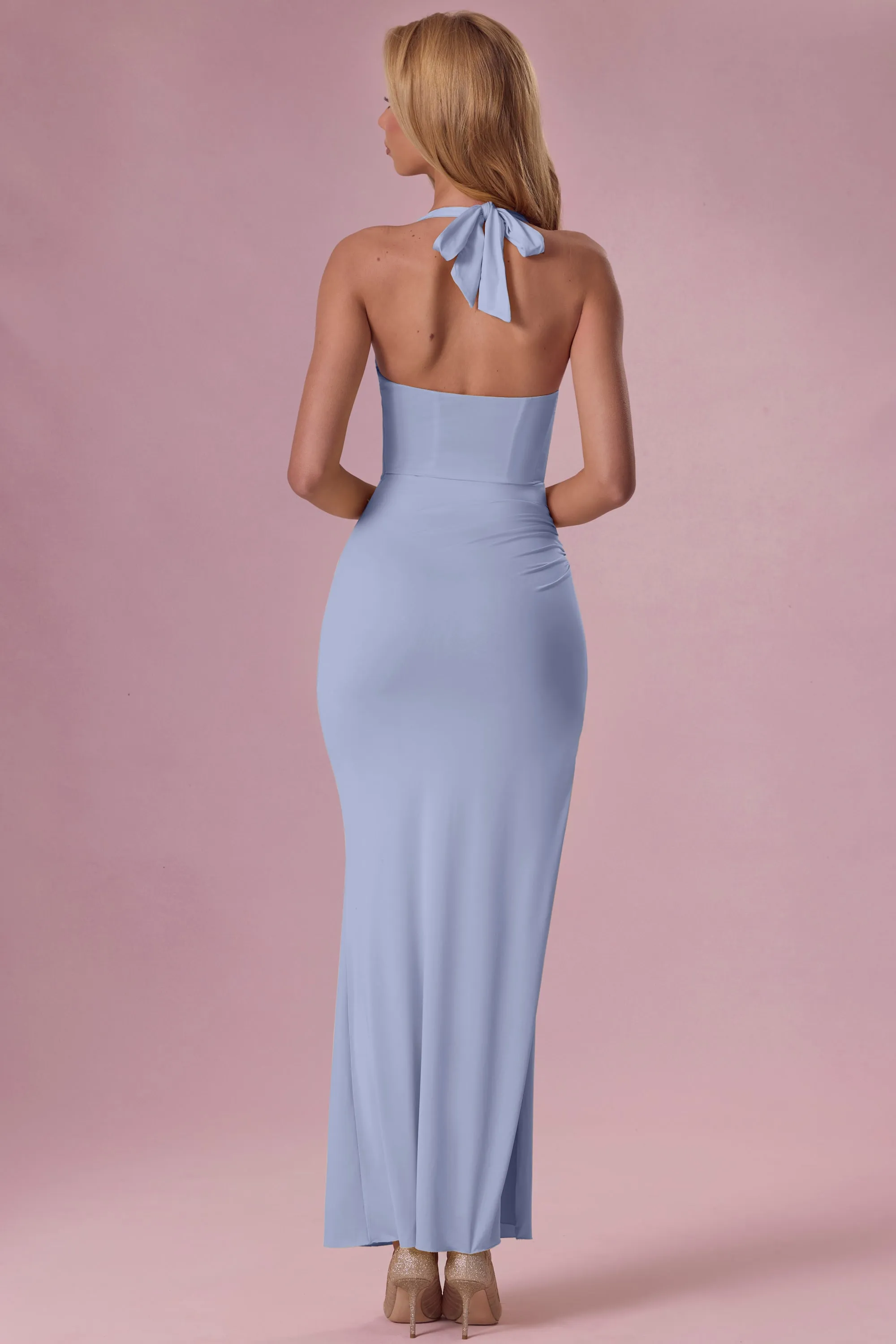 Jersey Corset Bridesmaid Dress in Powder Blue sold by Oh Polly product image thumbnail 2