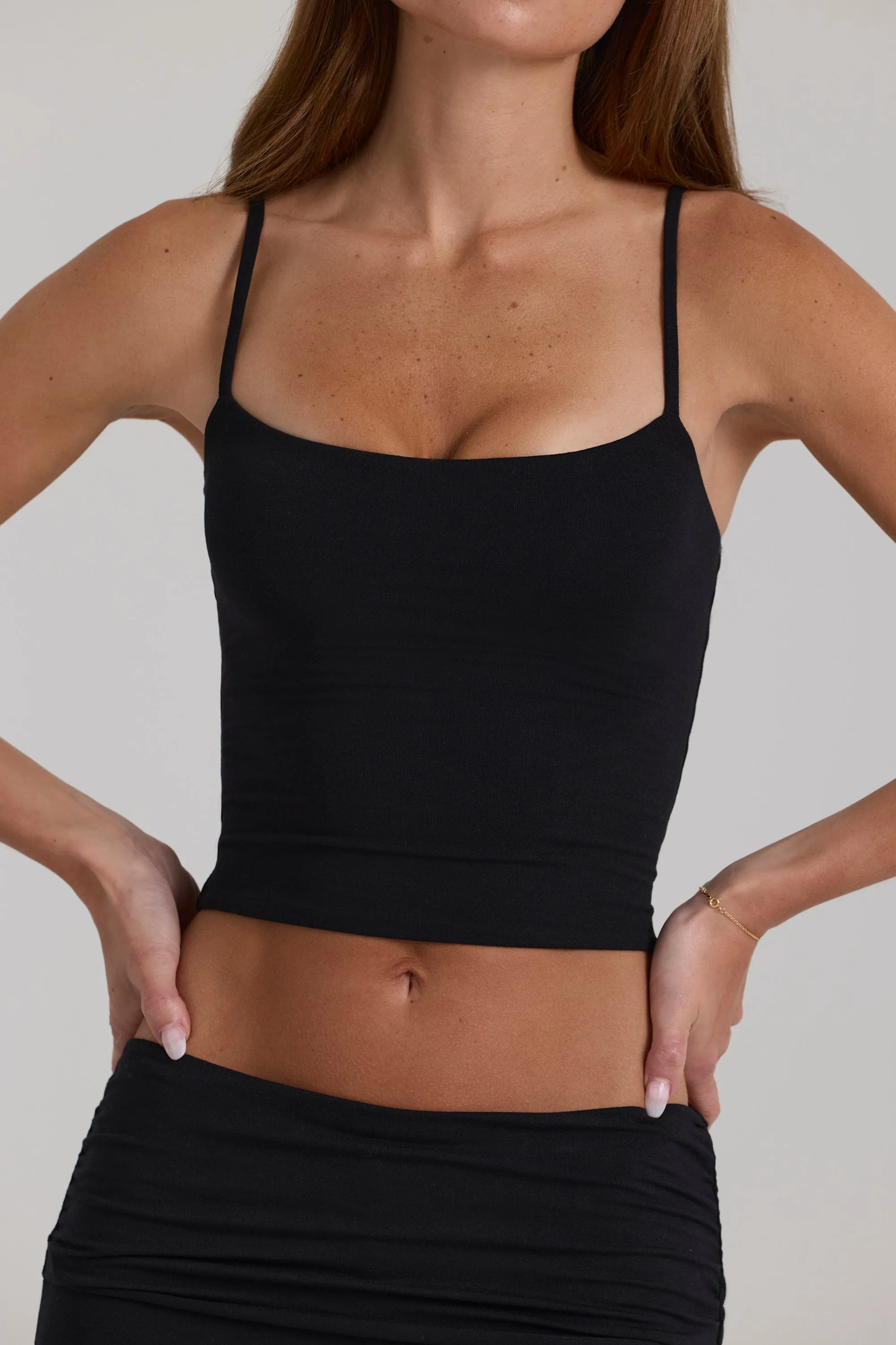 Modal Cropped Tank Top in Black sold by Oh Polly product image thumbnail 4