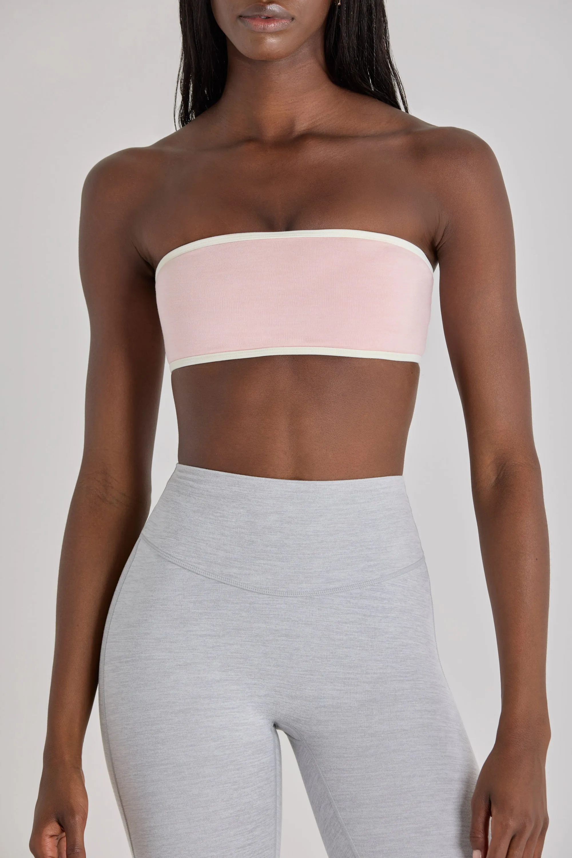 Soft Active Bandeau Sports Bra in Blush Marl sold by Oh Polly product image thumbnail 4