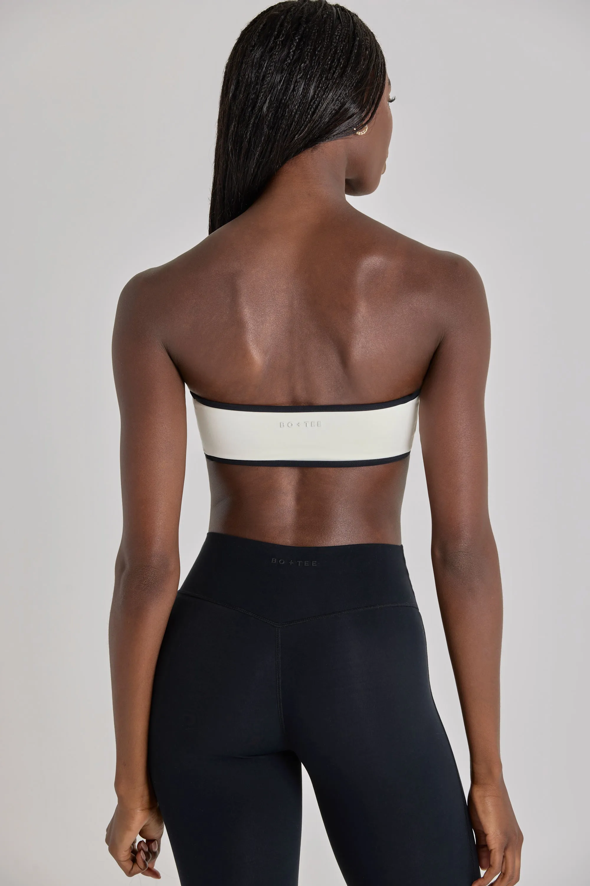 Soft Active Bandeau Sports Bra in Ivory sold by Oh Polly product image thumbnail 3