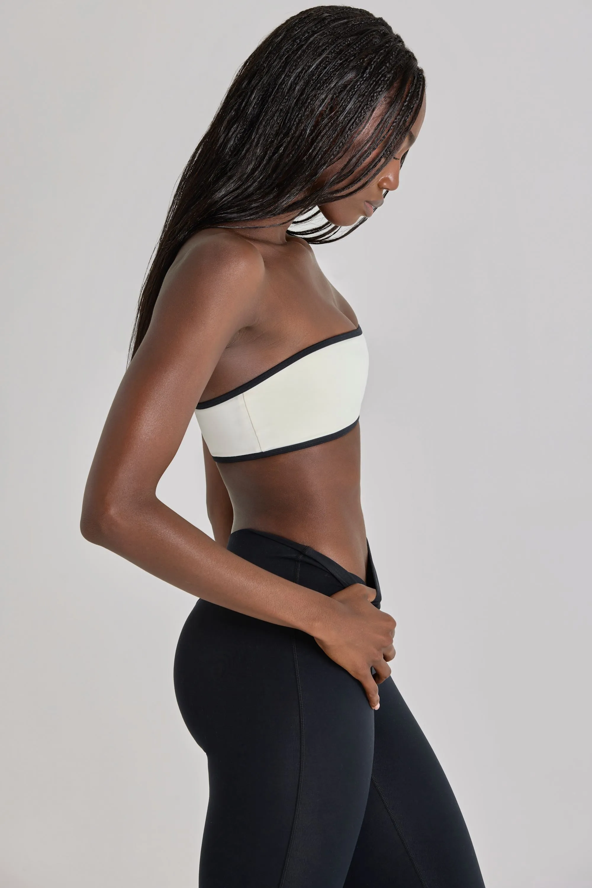 Soft Active Bandeau Sports Bra in Ivory sold by Oh Polly product image thumbnail 4