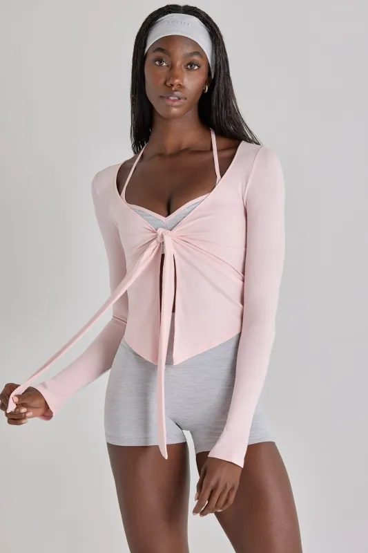 Modal Tie-Front Top in Blush made by Bo + Tee