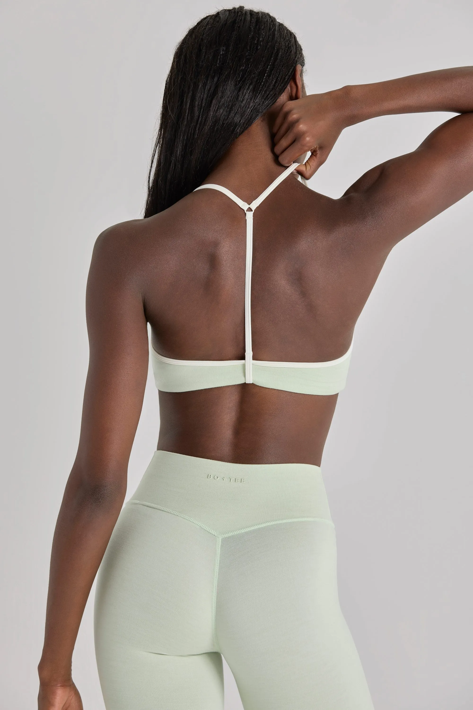 Soft Active Sports Bra in Sage Marl sold by Oh Polly product image thumbnail 5