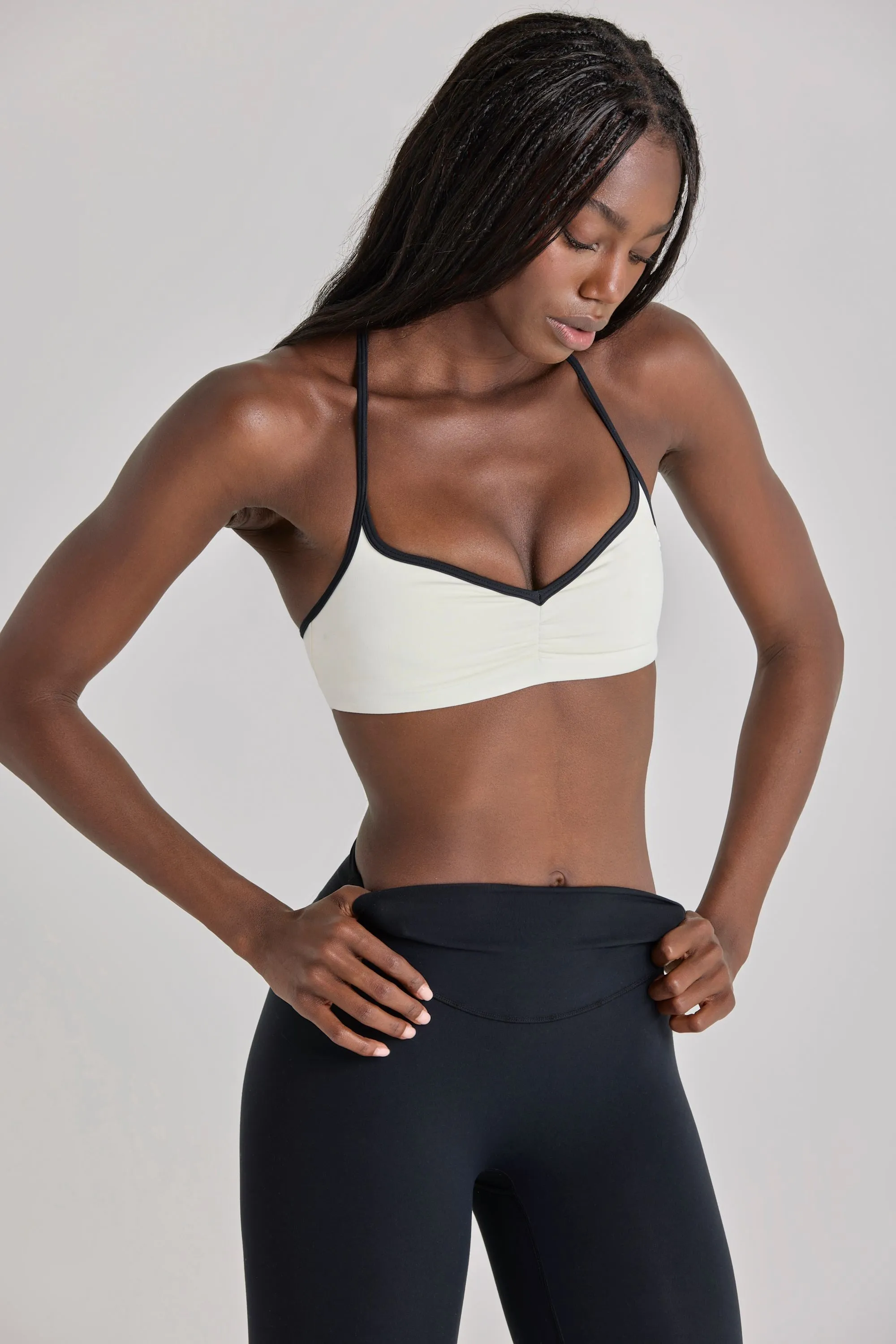 Soft Active Sports Bra in Ivory sold by Oh Polly product image thumbnail 5