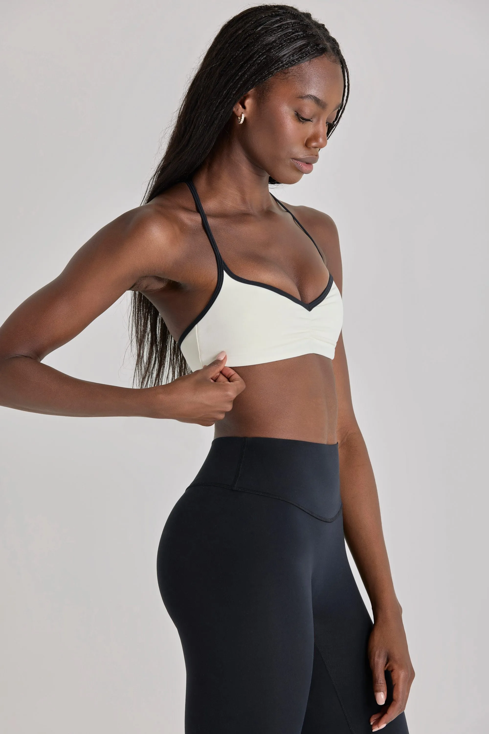 Soft Active Sports Bra in Ivory sold by Oh Polly product image thumbnail 3