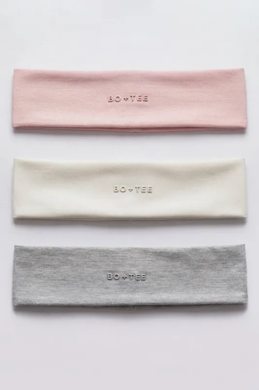 Soft Active Headband 3-Pack in Multi made by Bo + Tee