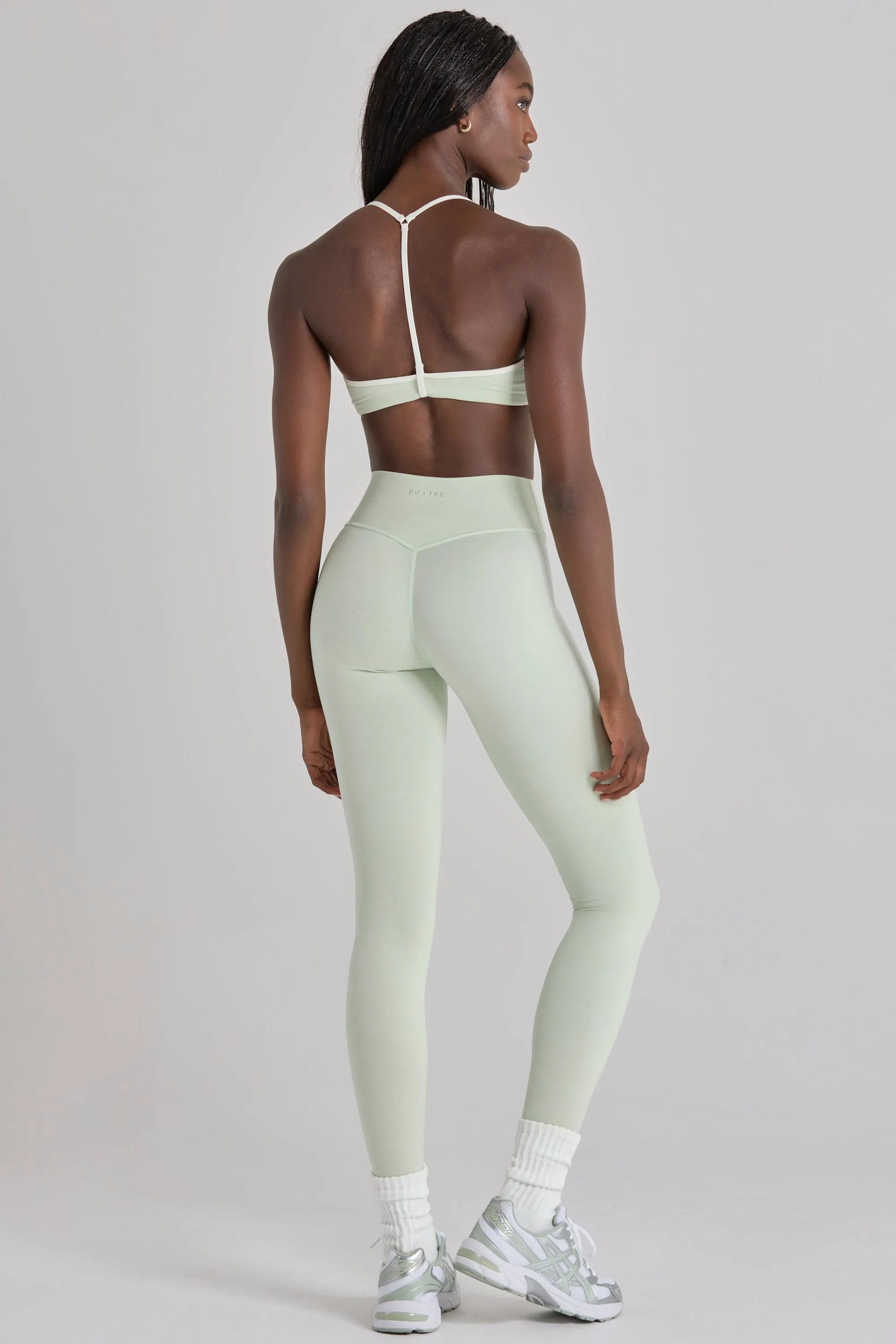 Soft Active Leggings in Sage Marl sold by Oh Polly product image thumbnail 3