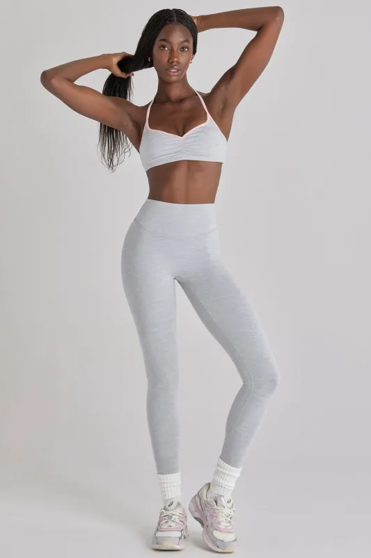 Soft Active Leggings in Grey Marl made by Bo + Tee