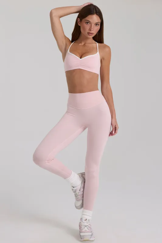 Soft Active Leggings in Blush Marl made by Bo + Tee