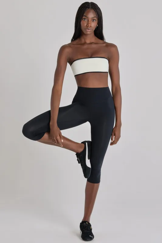 Soft Active Capri Leggings in Black made by Bo + Tee