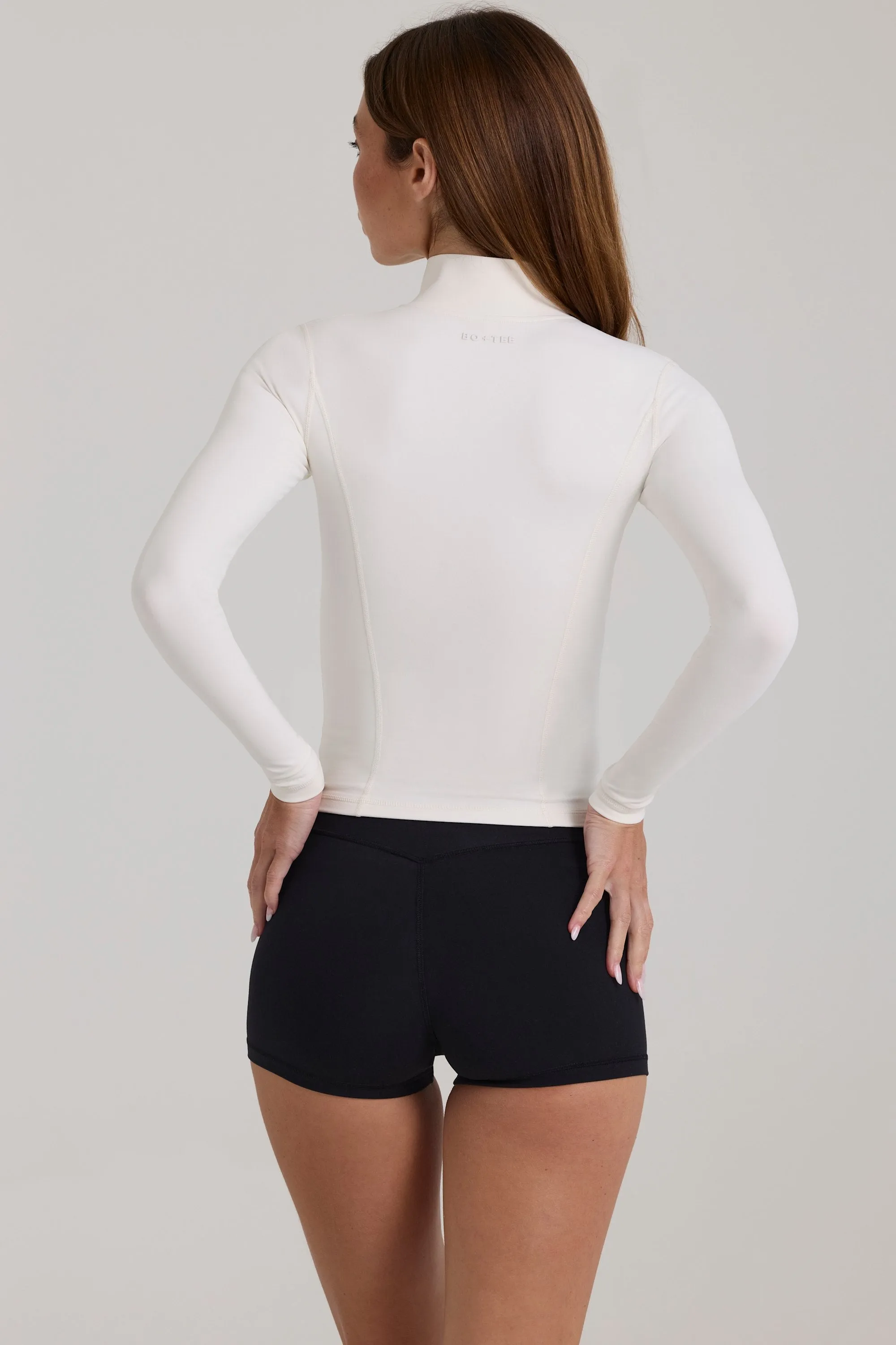 Soft Active Zip-Up Jacket in Ivory sold by Oh Polly product image thumbnail 2