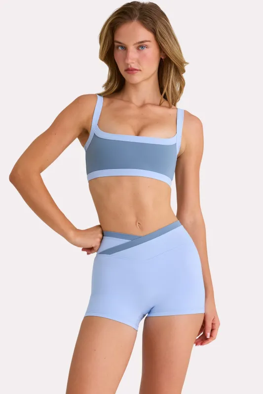 Soft Active Shorts  in Sky made by Bo + Tee