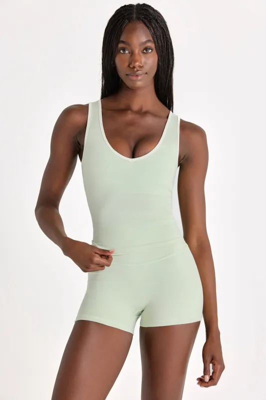 Soft Active Tank Top in Pistachio made by Bo + Tee