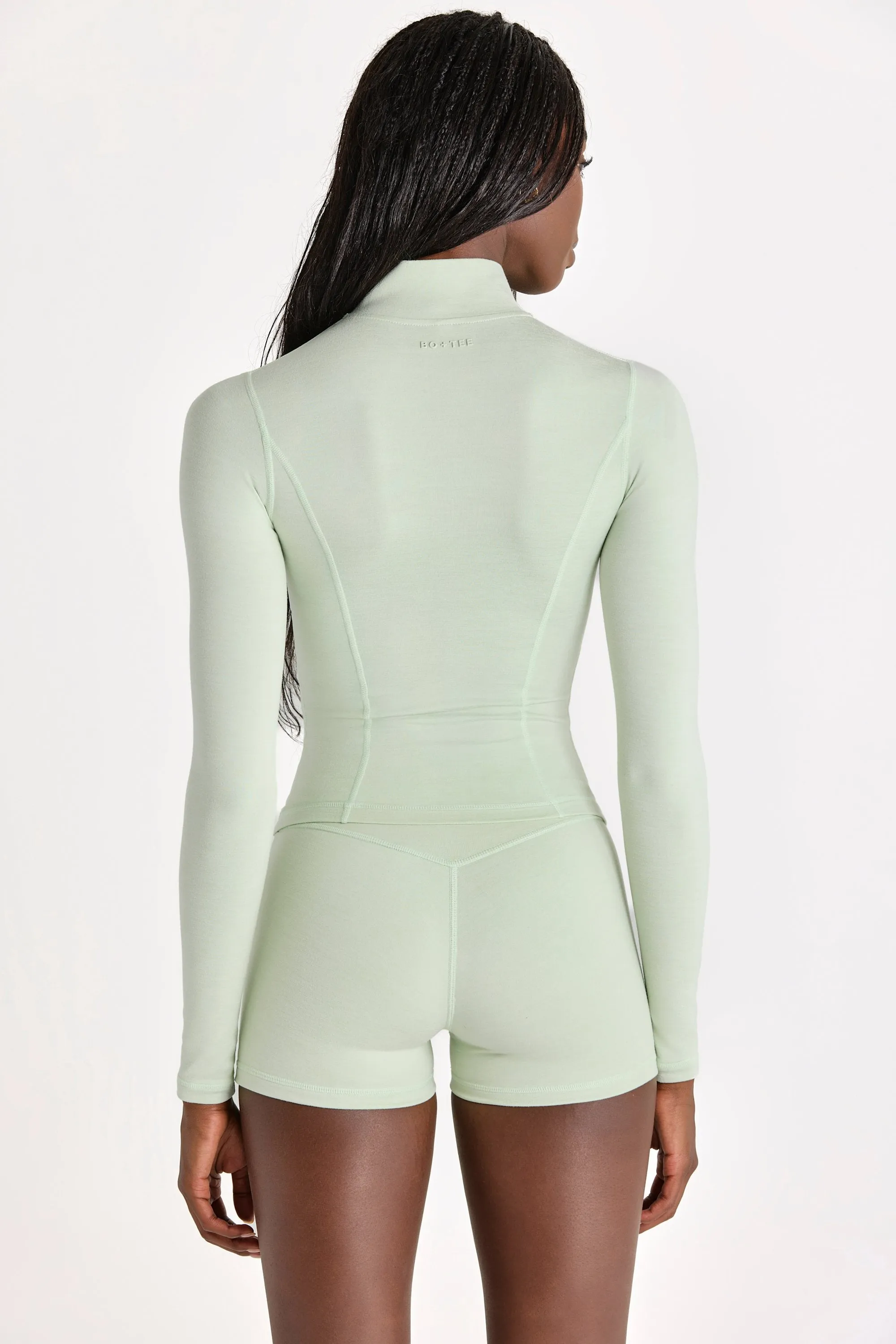 Soft Active Zip-Up Jacket in Pistachio sold by Oh Polly product image thumbnail 2