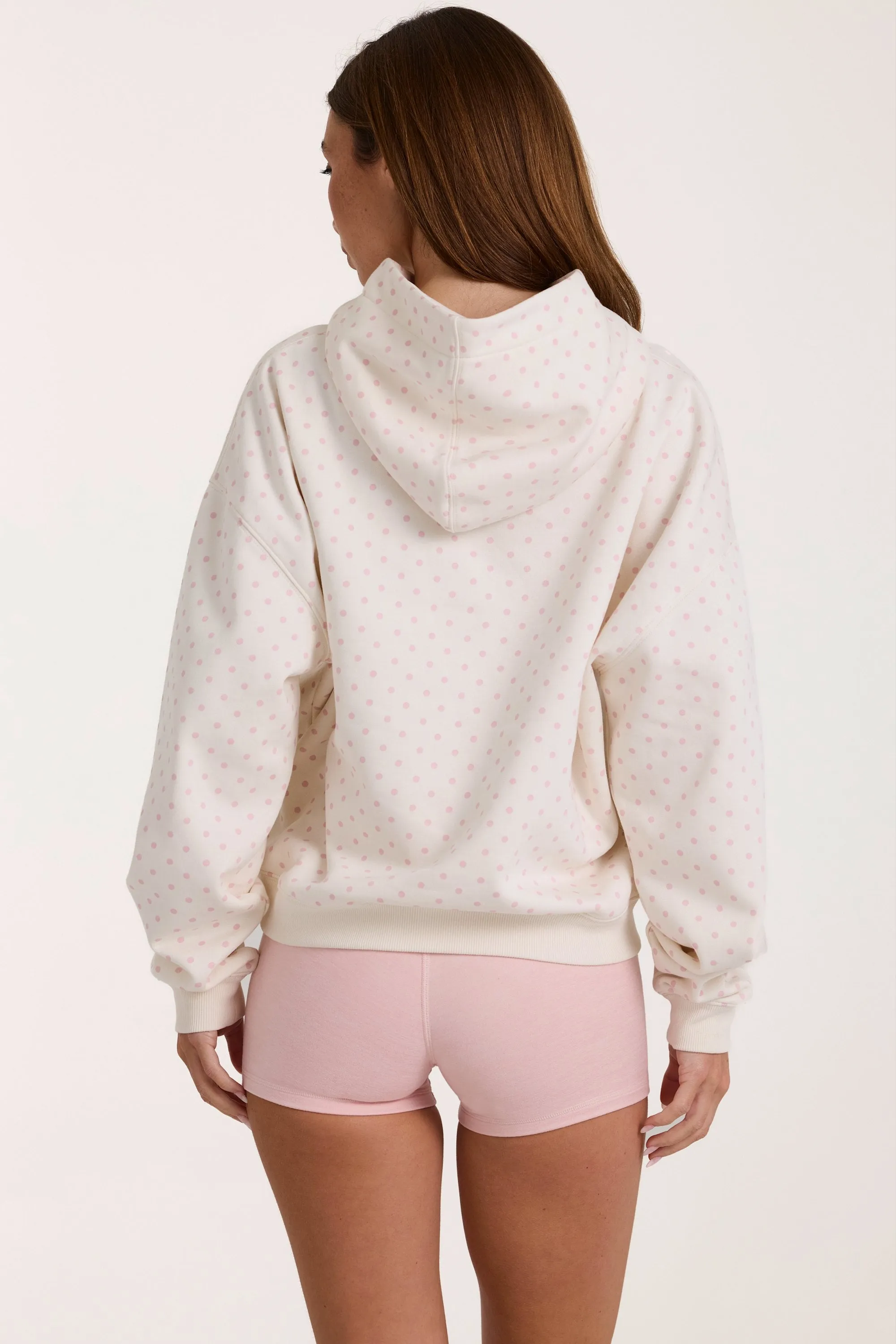 Oversized Applique Hoodie in Ivory Polka Dot sold by Oh Polly product image thumbnail 2