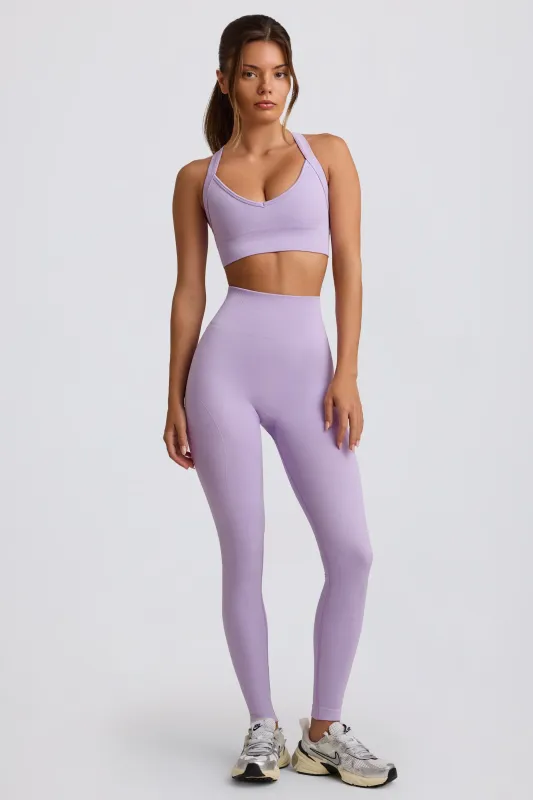 Super Sculpt Seamless High-Waist Leggings in Lavender made by Bo + Tee