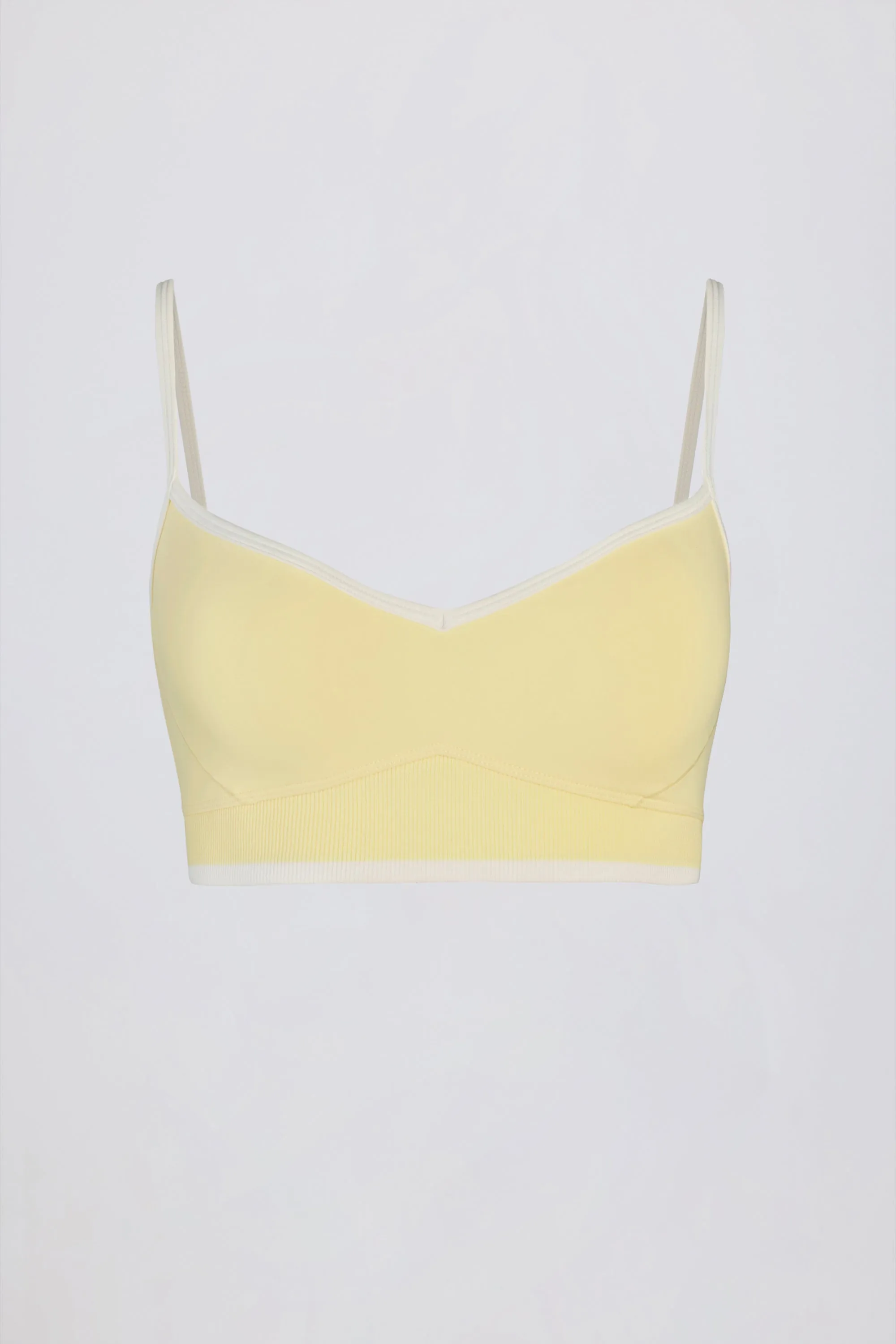 Soft Active Sweetheart-Neck Contrast Sports Bra in Lemon sold by Oh Polly product image thumbnail 4