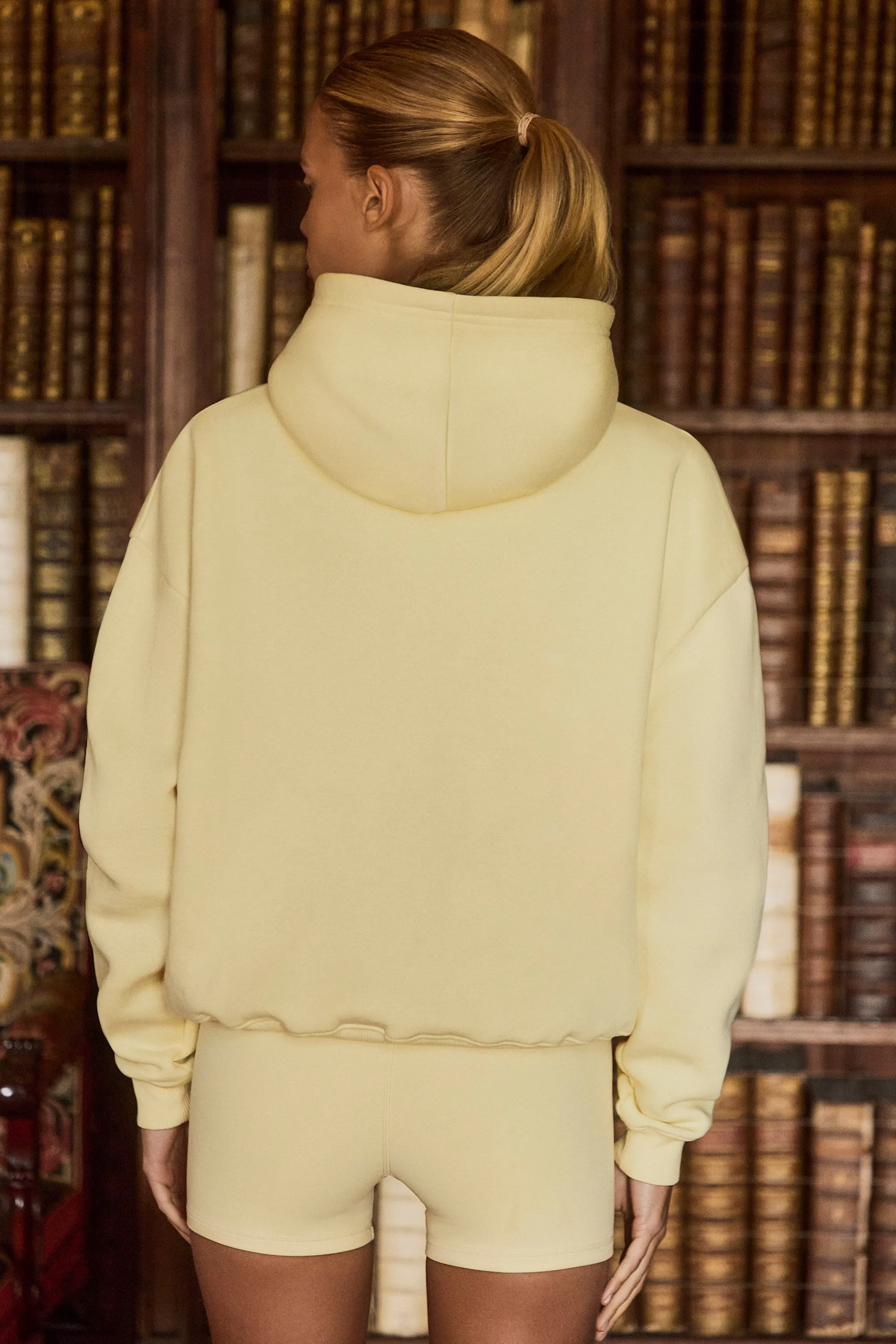 Embroidered Oversized Hoodie in Soft Yellow sold by Oh Polly product image thumbnail 2