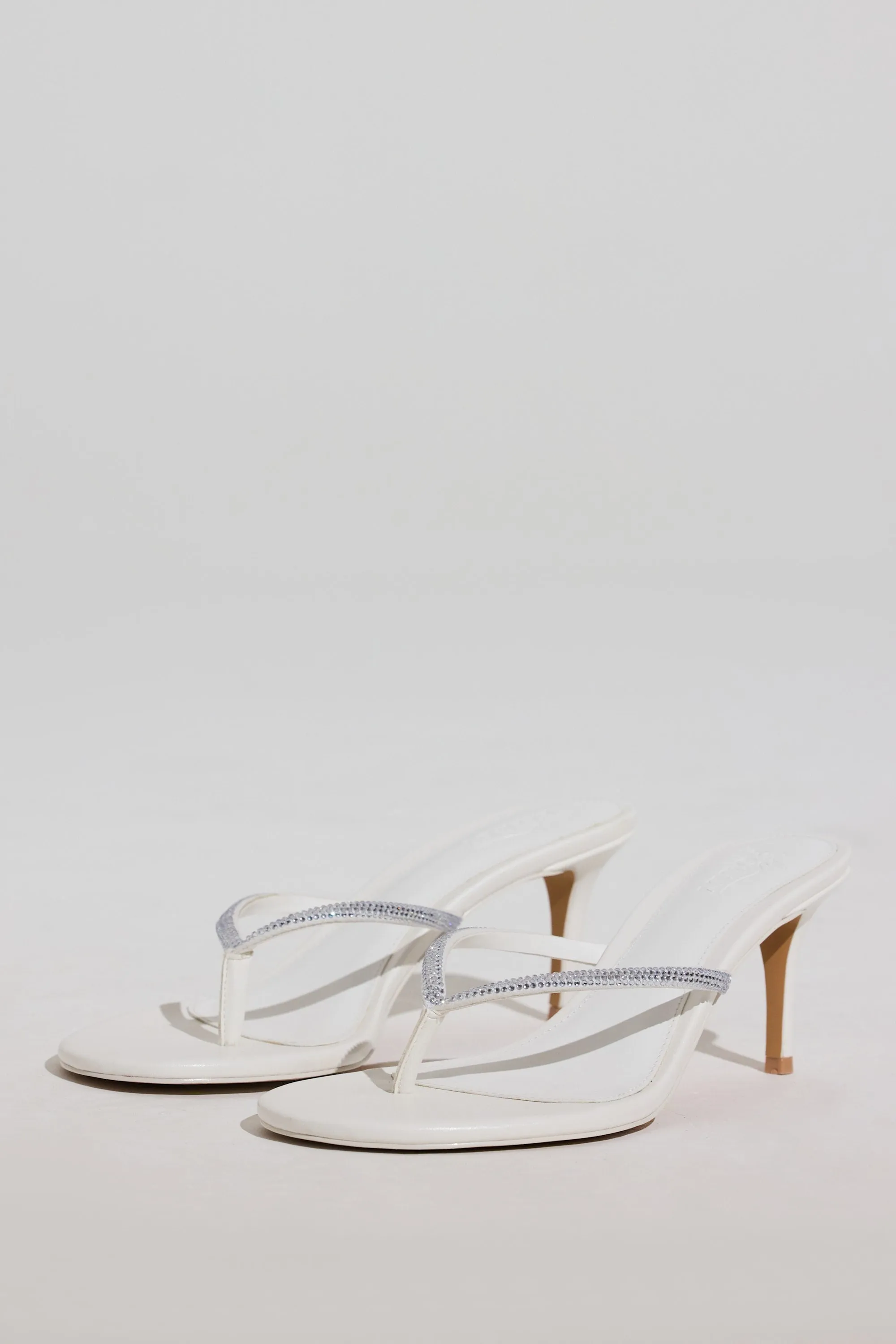 Heeled Sandal in White sold by Oh Polly