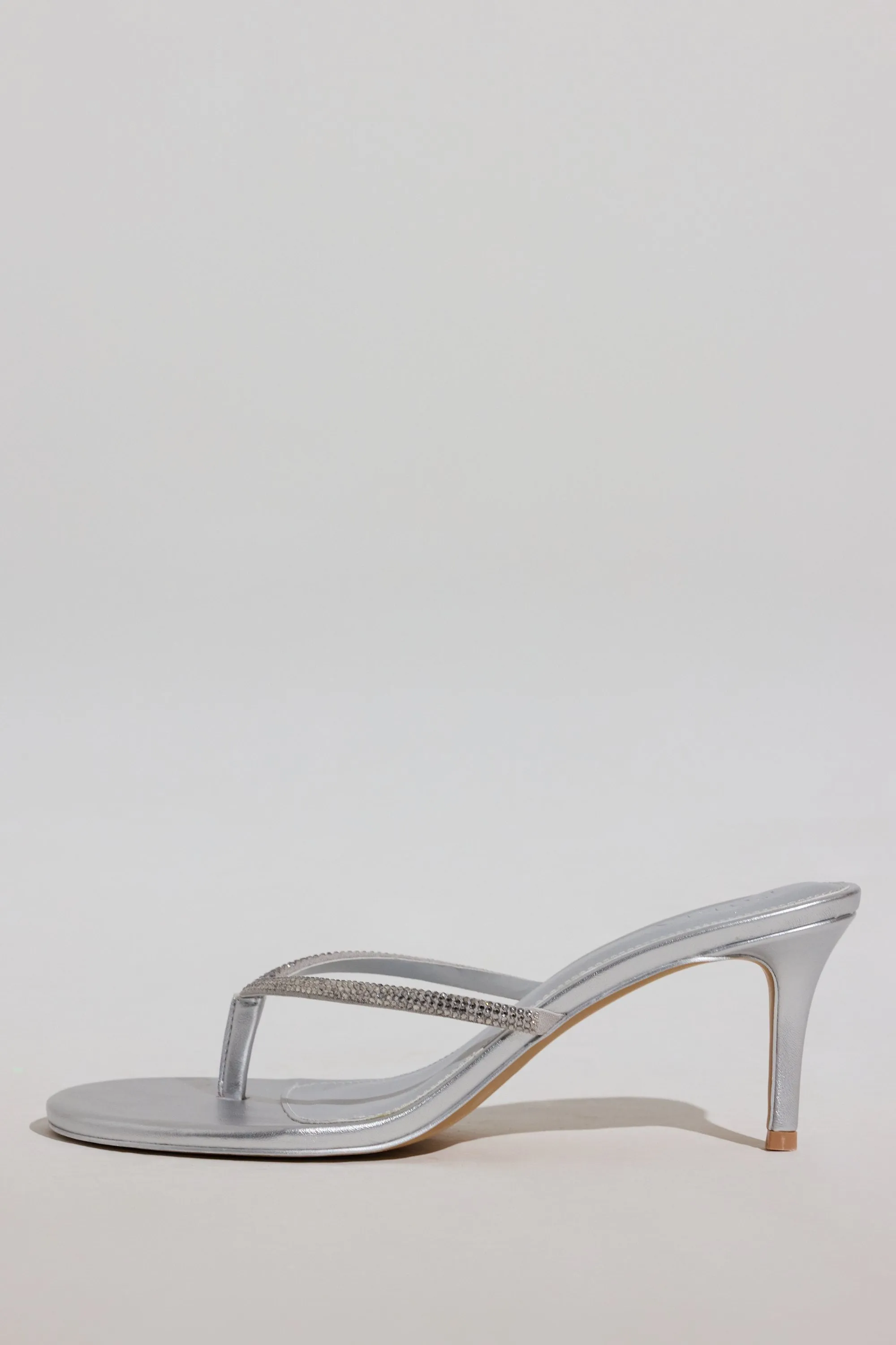 Heeled Sandal in Silver sold by Oh Polly product image thumbnail 3