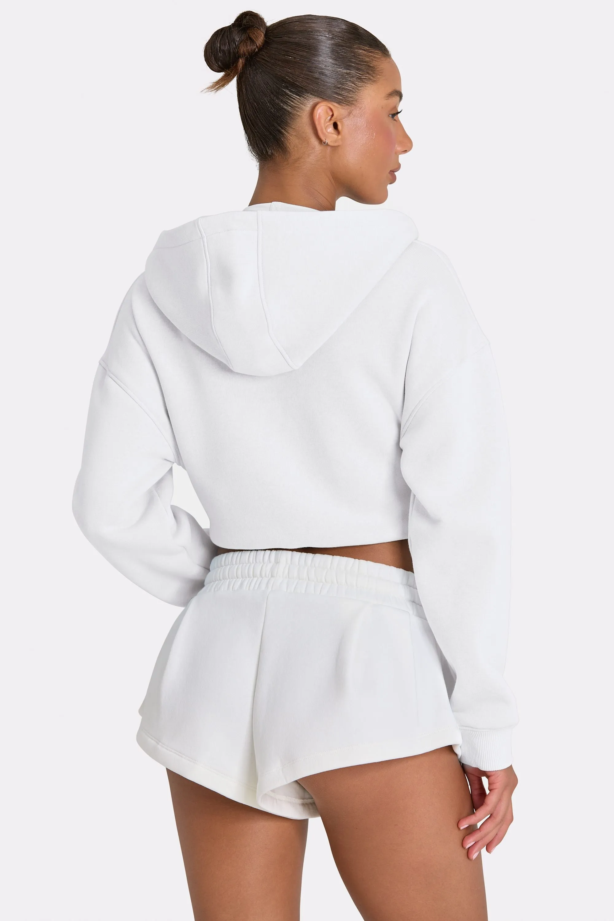 Oversized Zip-Up Hoodie in Marshmallow sold by Oh Polly product image thumbnail 2