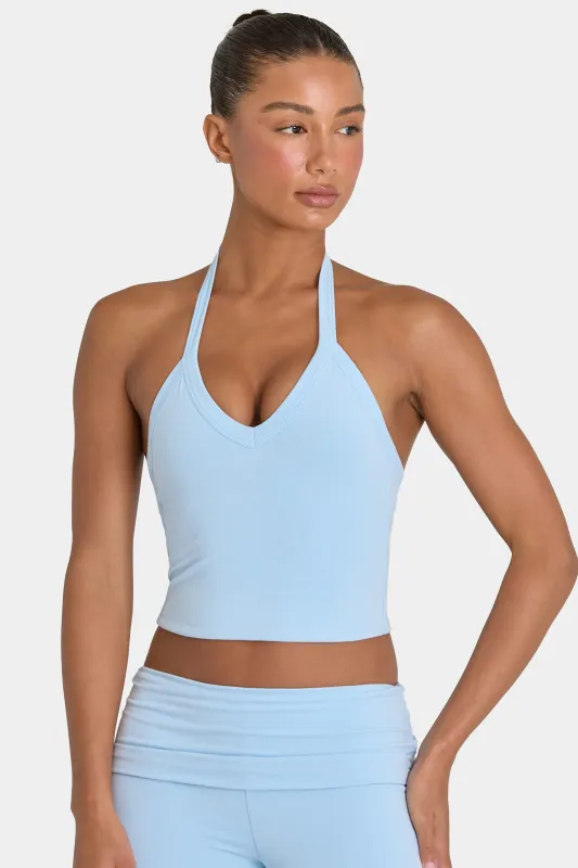 ButterCloud™ Crop Tank Top in Sky made by Bo + Tee