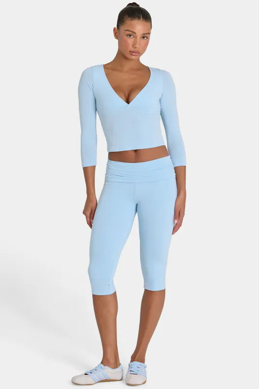 ButterCloud™ Capri Leggings in Sky made by Bo + Tee