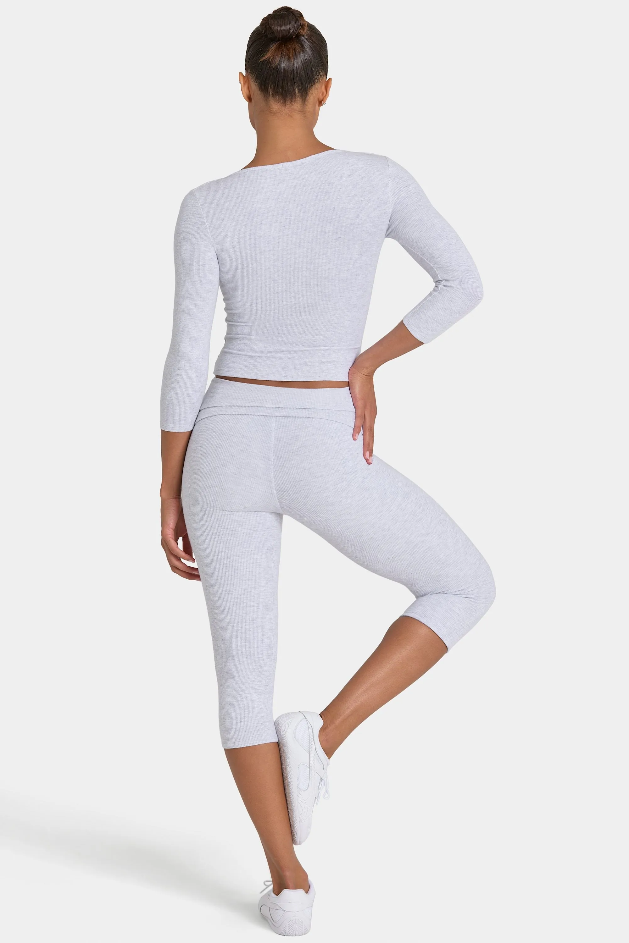 ButterCloud™ Capri Leggings in Grey Marl sold by Oh Polly product image thumbnail 2