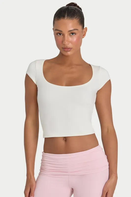 ButterCloud™ Crop Top in Coconut made by Bo + Tee