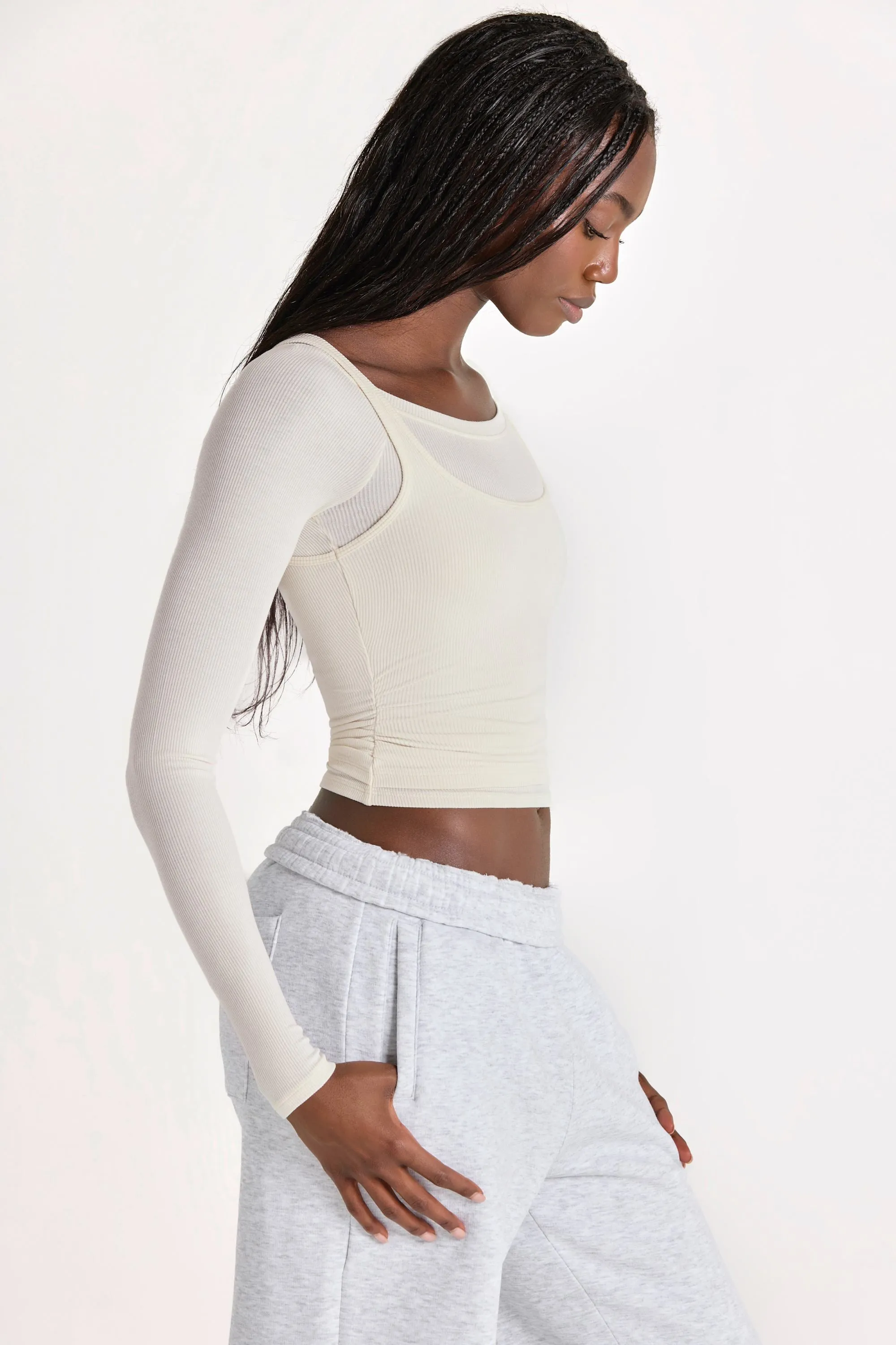 ButterCloud™ Layered Top in Coconut sold by Oh Polly product image thumbnail 3