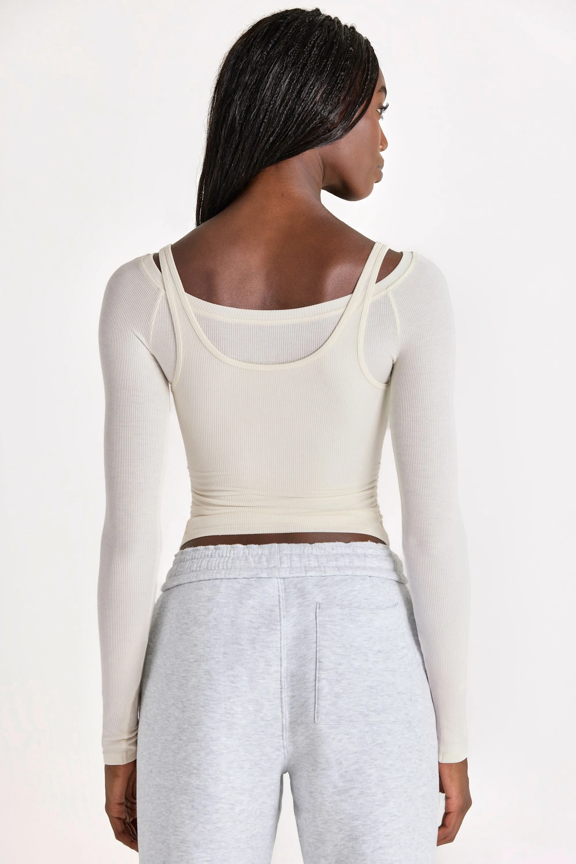 ButterCloud™ Layered Top in Coconut sold by Oh Polly product image thumbnail 2