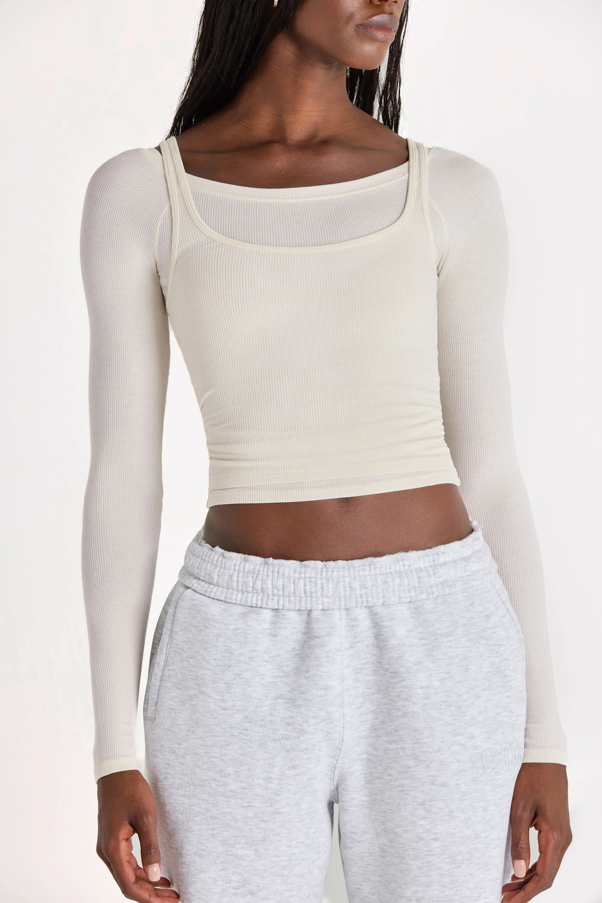 ButterCloud™ Layered Top in Coconut sold by Oh Polly product image thumbnail 5