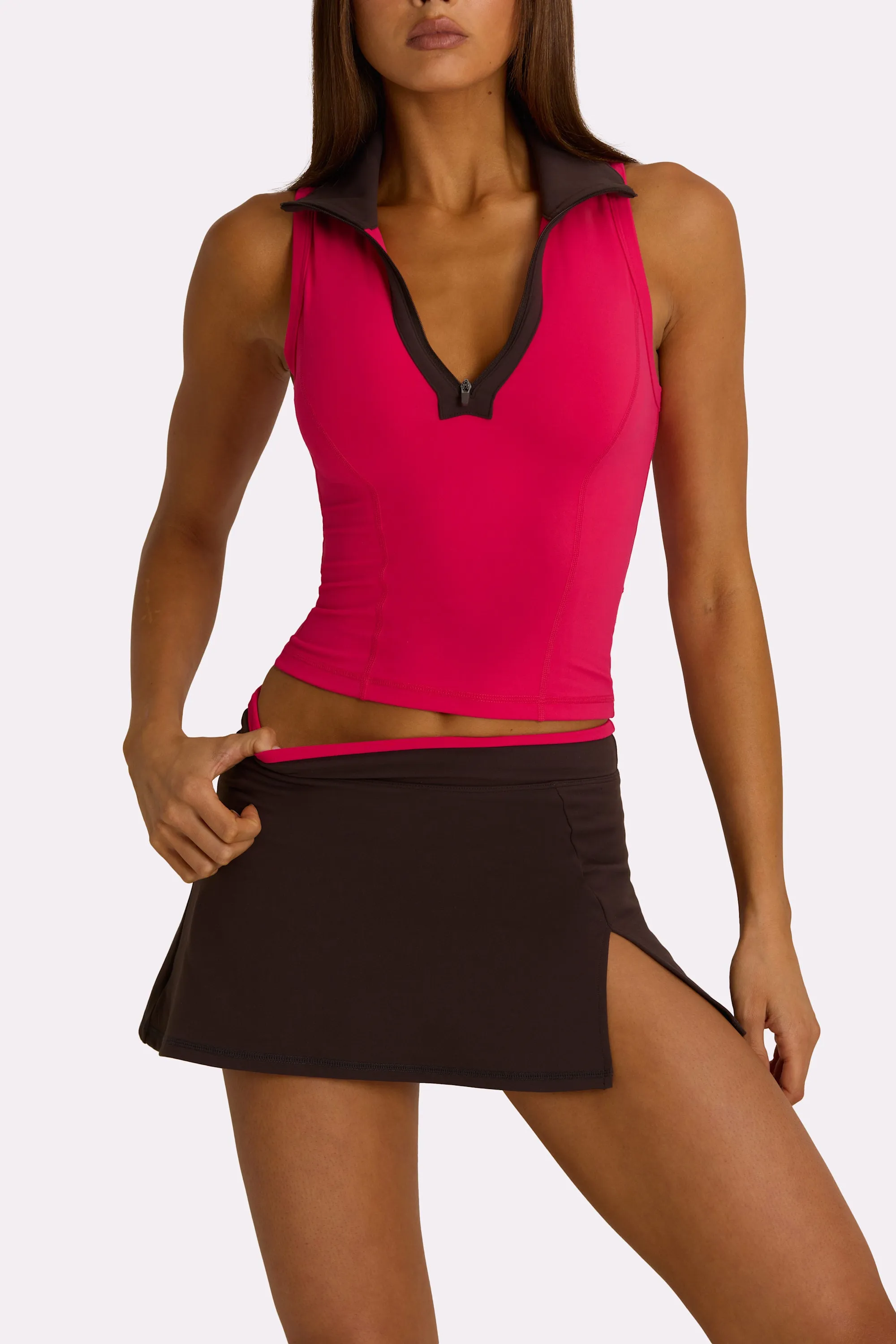 Soft Active Mini Skort in Truffle sold by Oh Polly product image thumbnail 2