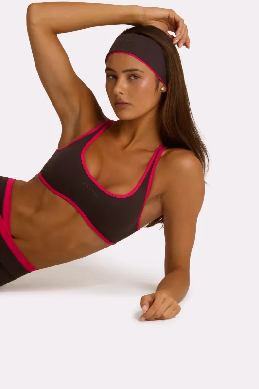 Soft Active Sports Bra in Truffle made by Bo + Tee