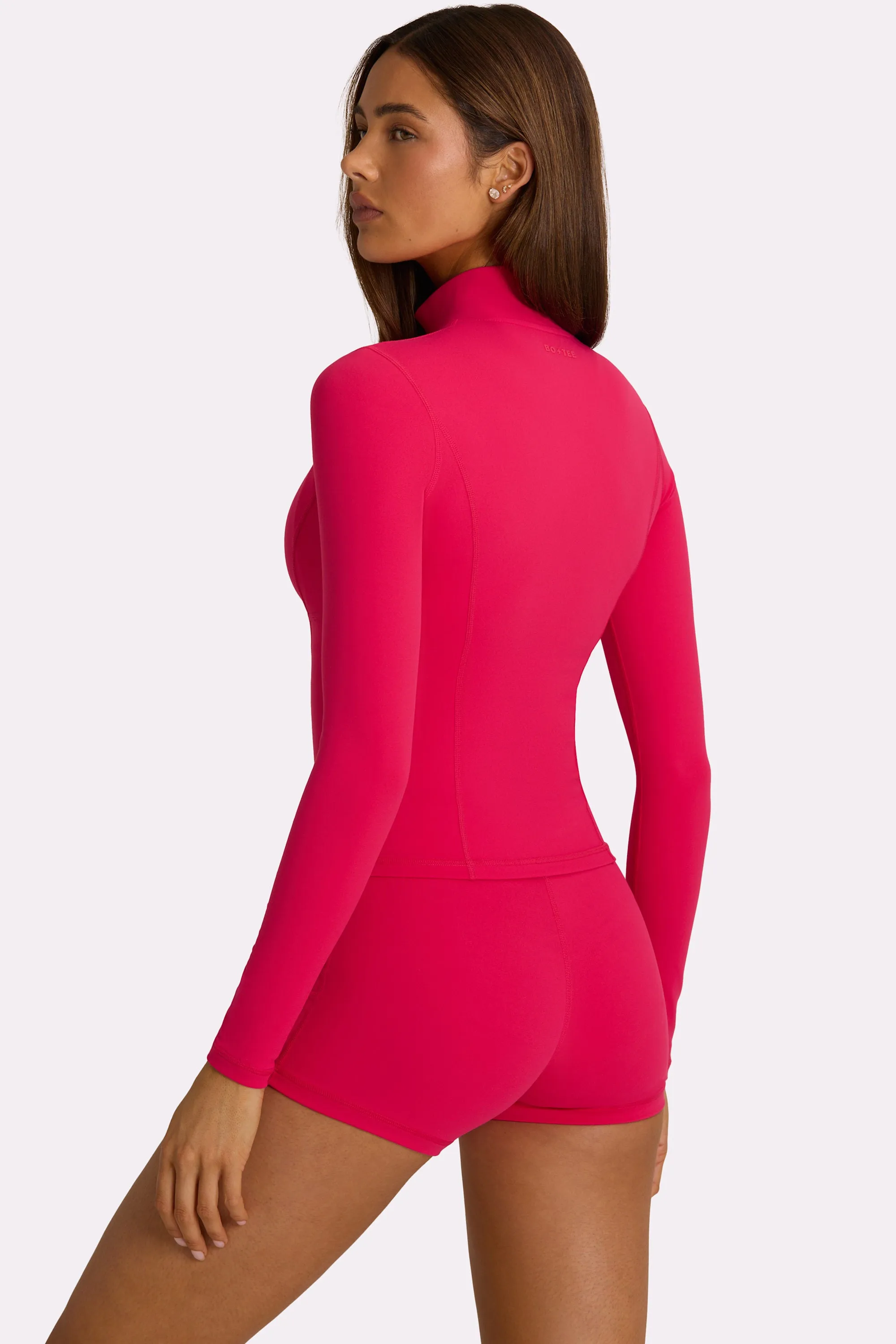 Soft Active Zip-Up Jacket in Hot Pink sold by Oh Polly product image thumbnail 2