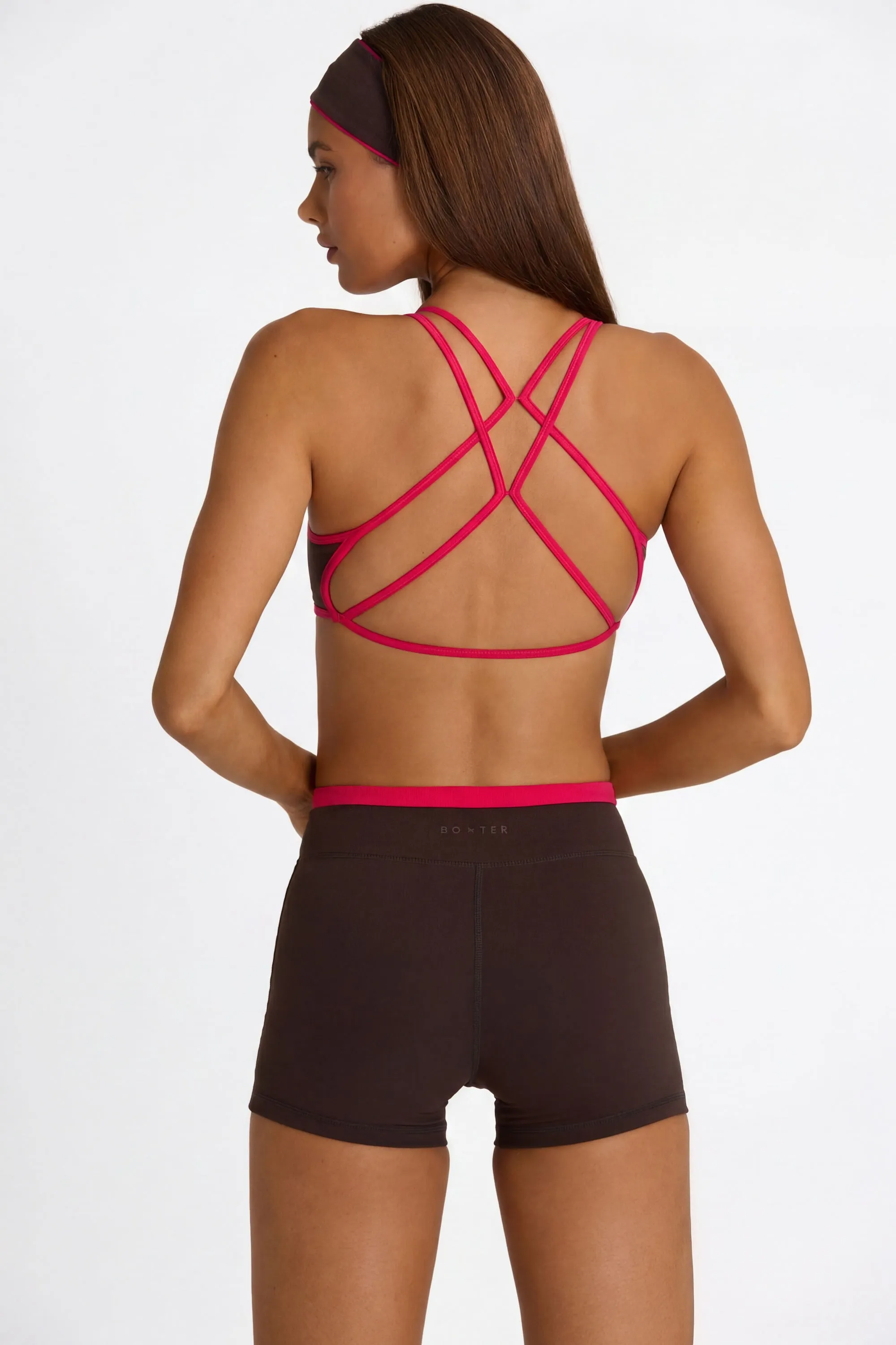 Soft Active Wrap Waist Shorts in Truffle sold by Oh Polly product image thumbnail 2