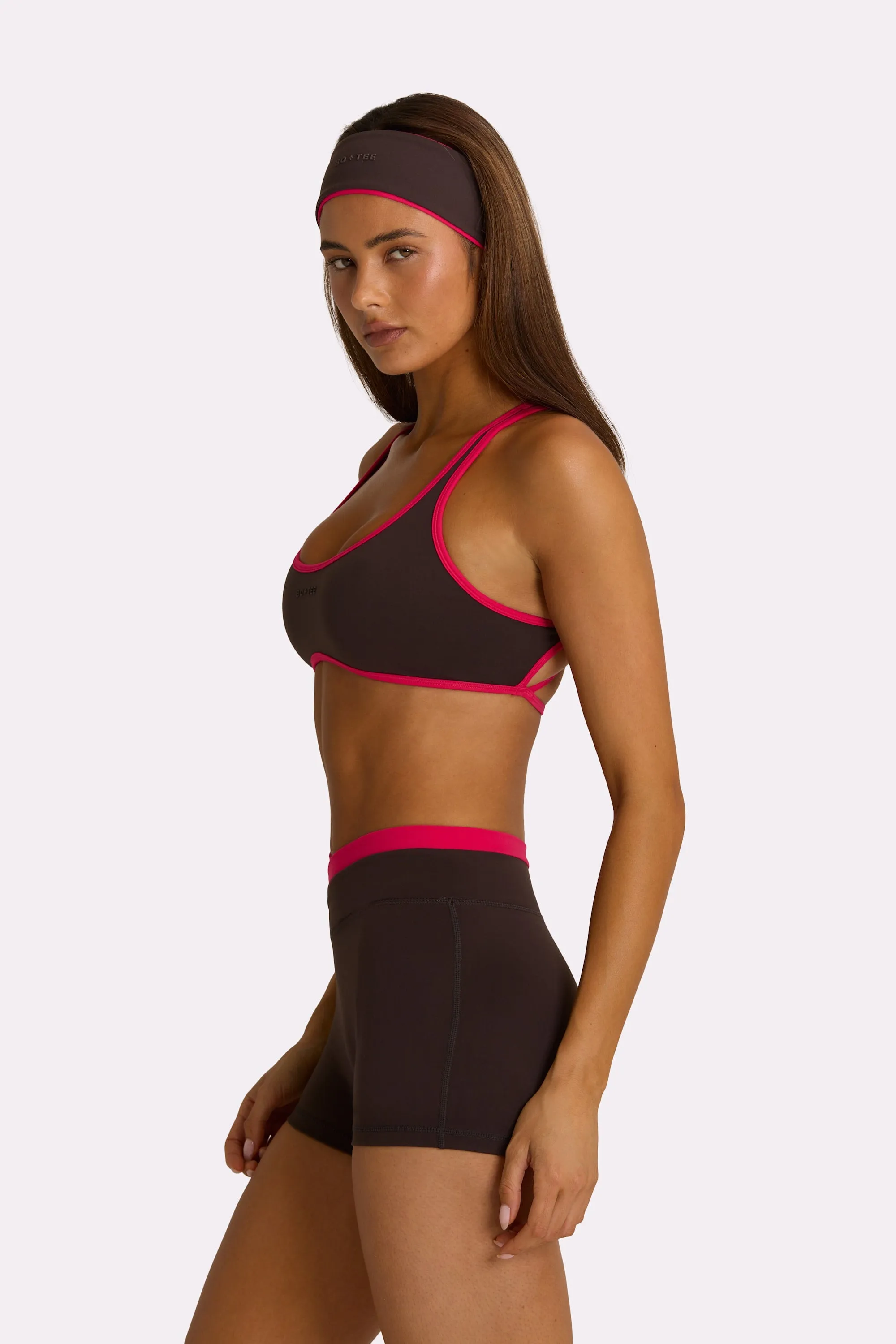 Soft Active Wrap Waist Shorts in Truffle sold by Oh Polly product image thumbnail 3