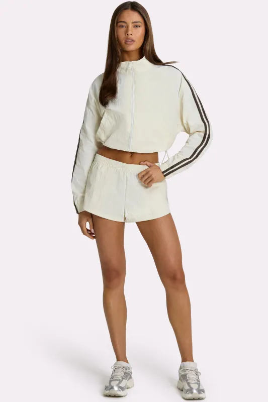 Woven Track Shorts in Coconut made by Bo + Tee