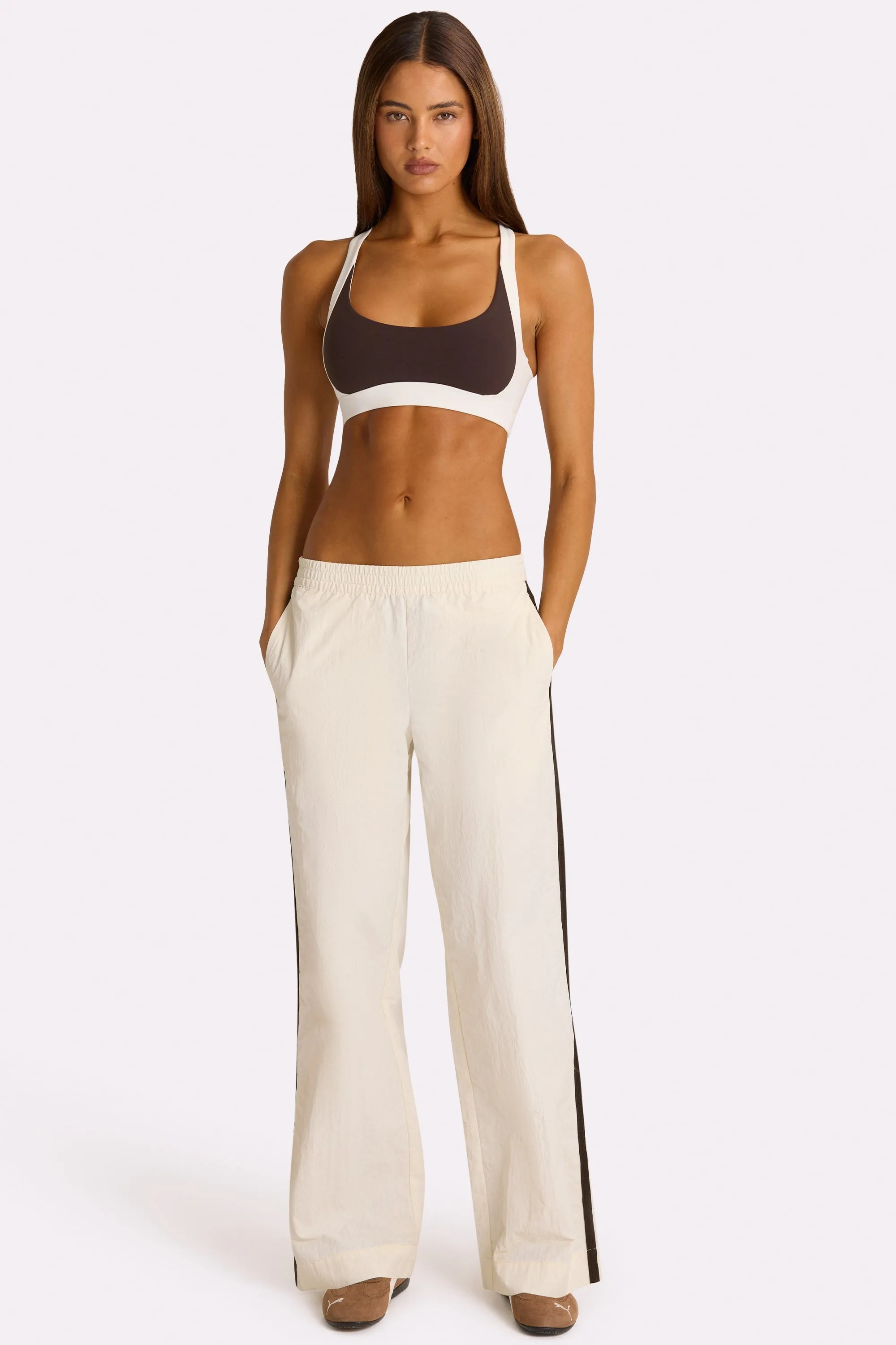 Woven Track Pants in Coconut sold by Oh Polly product image thumbnail 5