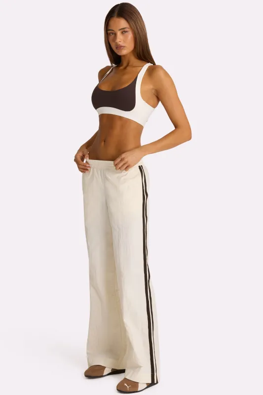 Woven Track Pants in Coconut made by Bo + Tee