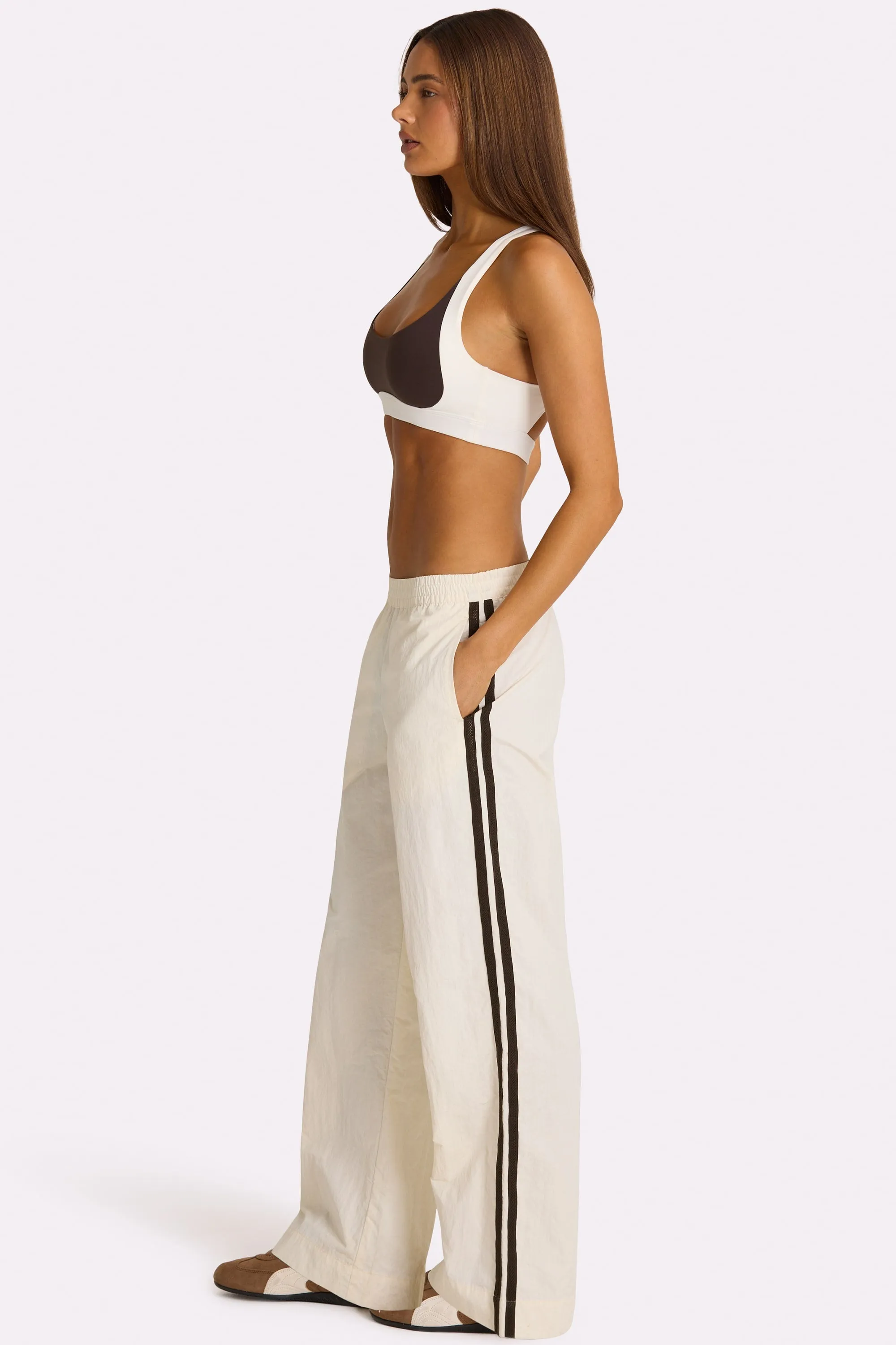 Woven Track Pants in Coconut sold by Oh Polly product image thumbnail 3