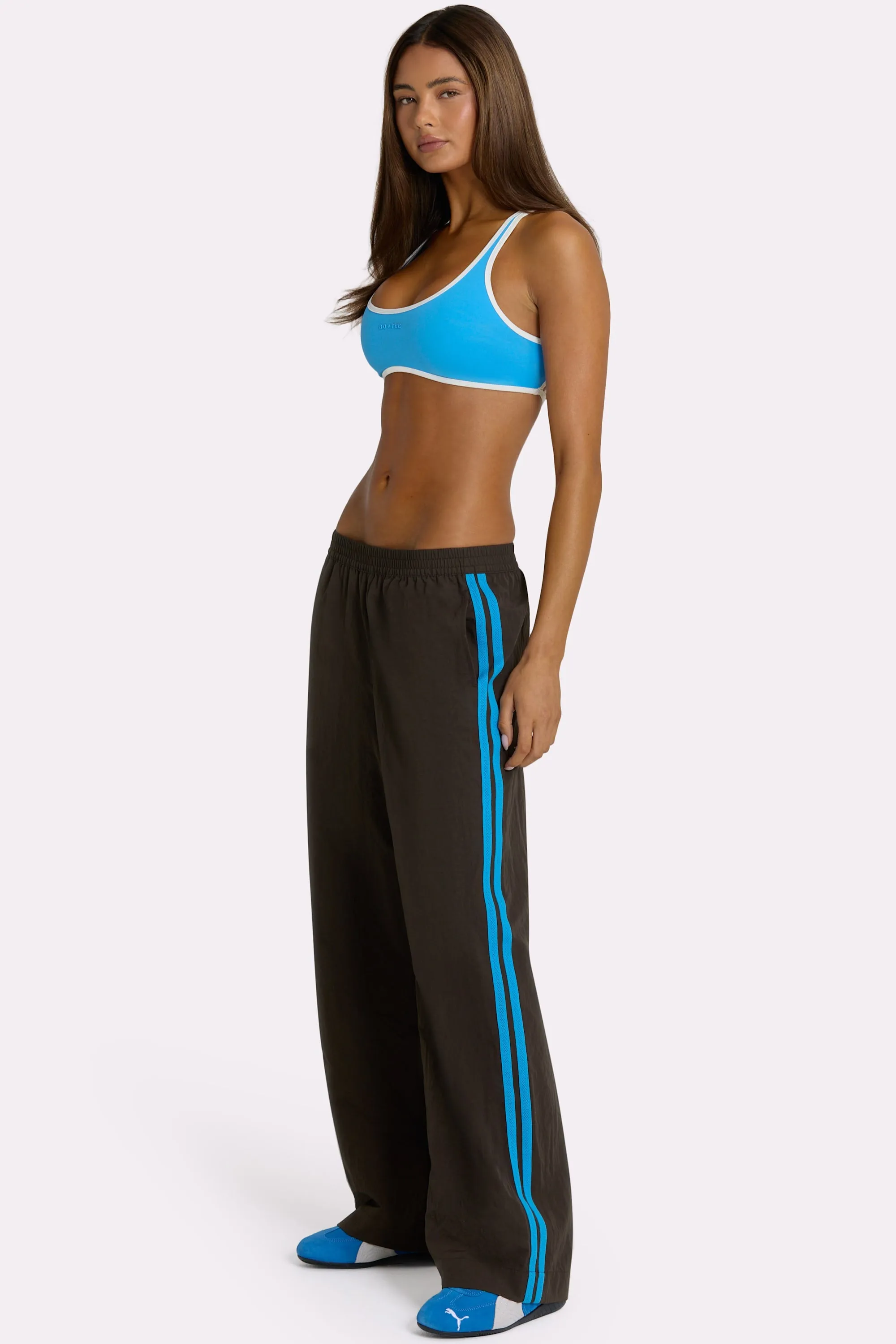 Woven Track Pants in Truffle sold by Oh Polly