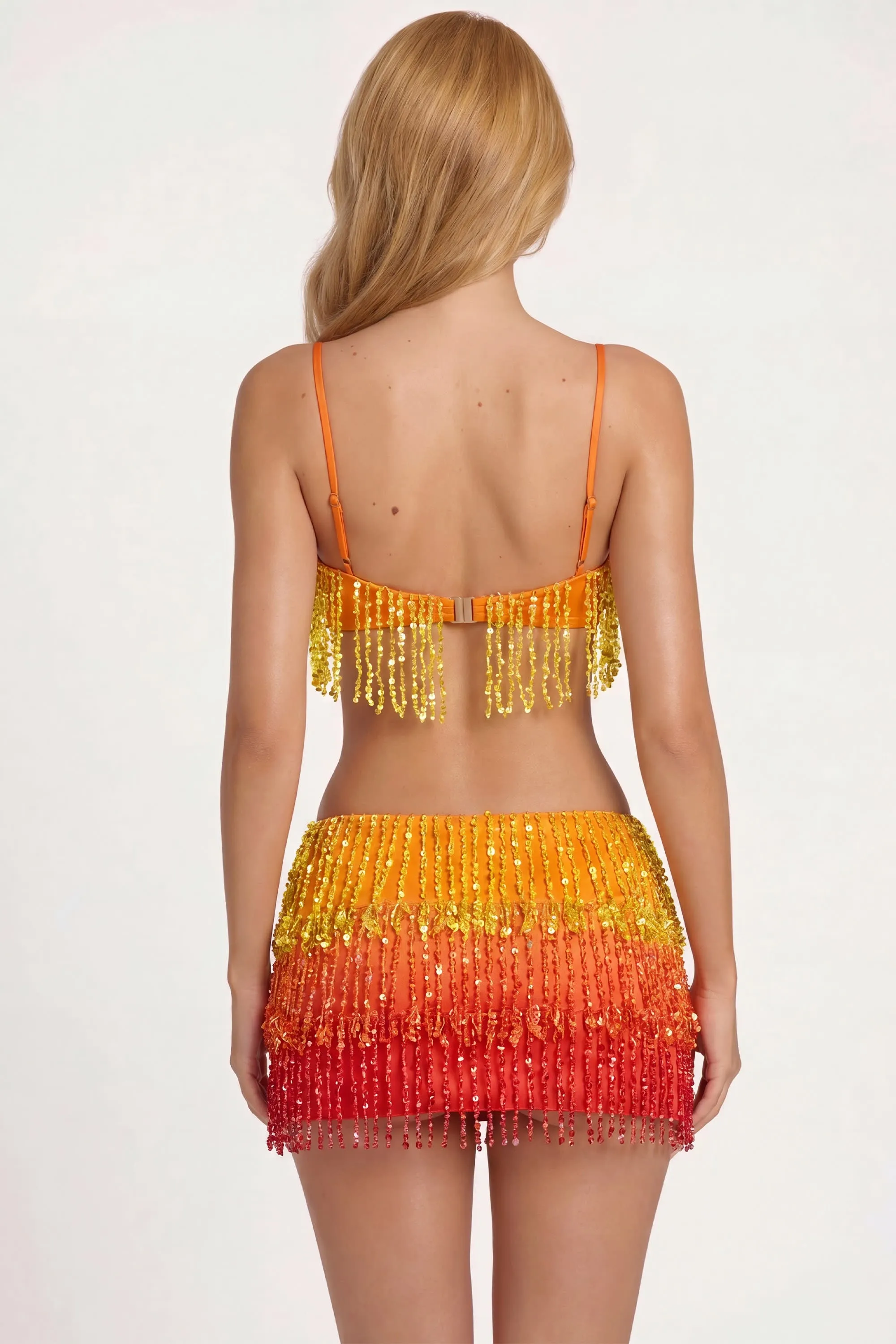 Fringed Bralette in Orange Ombre sold by Oh Polly product image thumbnail 2