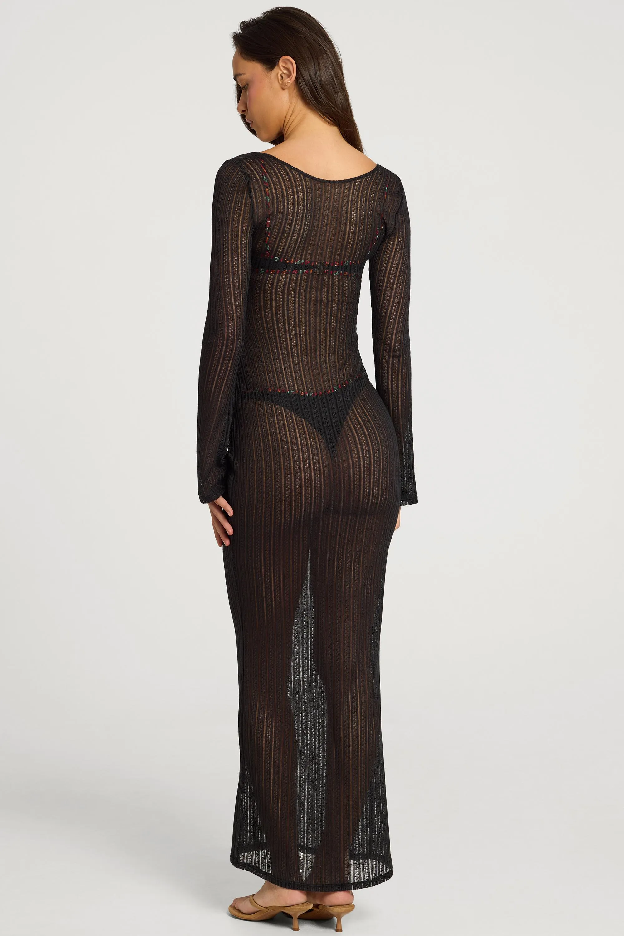Open-Front Maxi Dress in Black sold by Oh Polly product image thumbnail 2