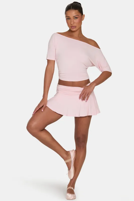 ButterCloud™ Mini Skort in Blush made by Bo + Tee