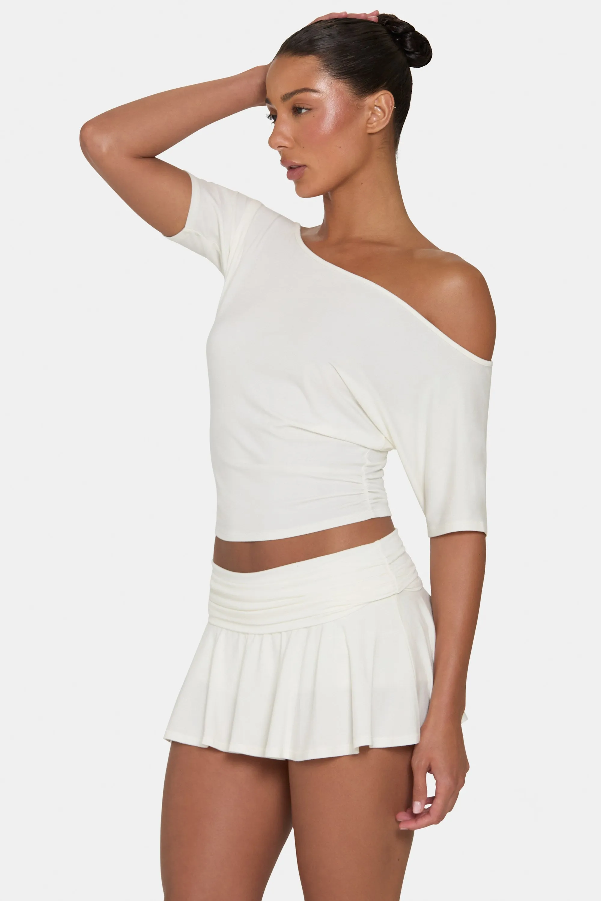 ButterCloud™ Slouchy Off-Shoulder Top in Coconut sold by Oh Polly product image thumbnail 3