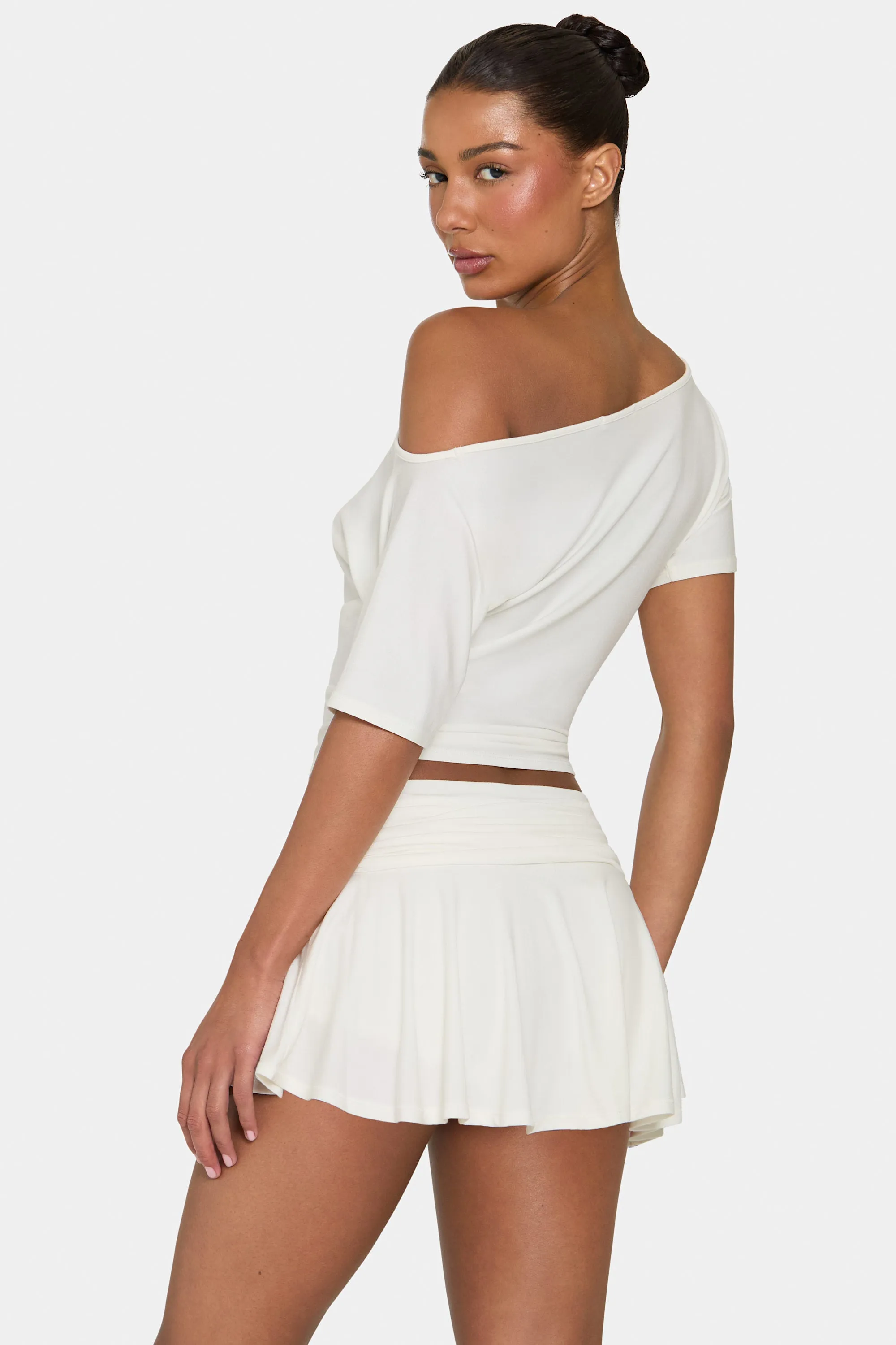 ButterCloud™ Slouchy Off-Shoulder Top in Coconut sold by Oh Polly product image thumbnail 2