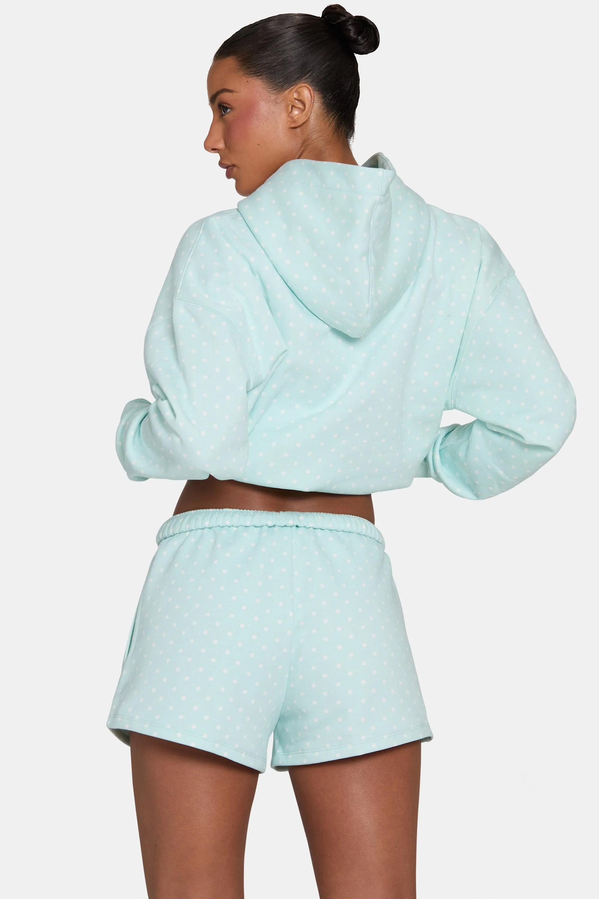 Sweat Shorts in Peppermint Polka Dot sold by Oh Polly product image thumbnail 2