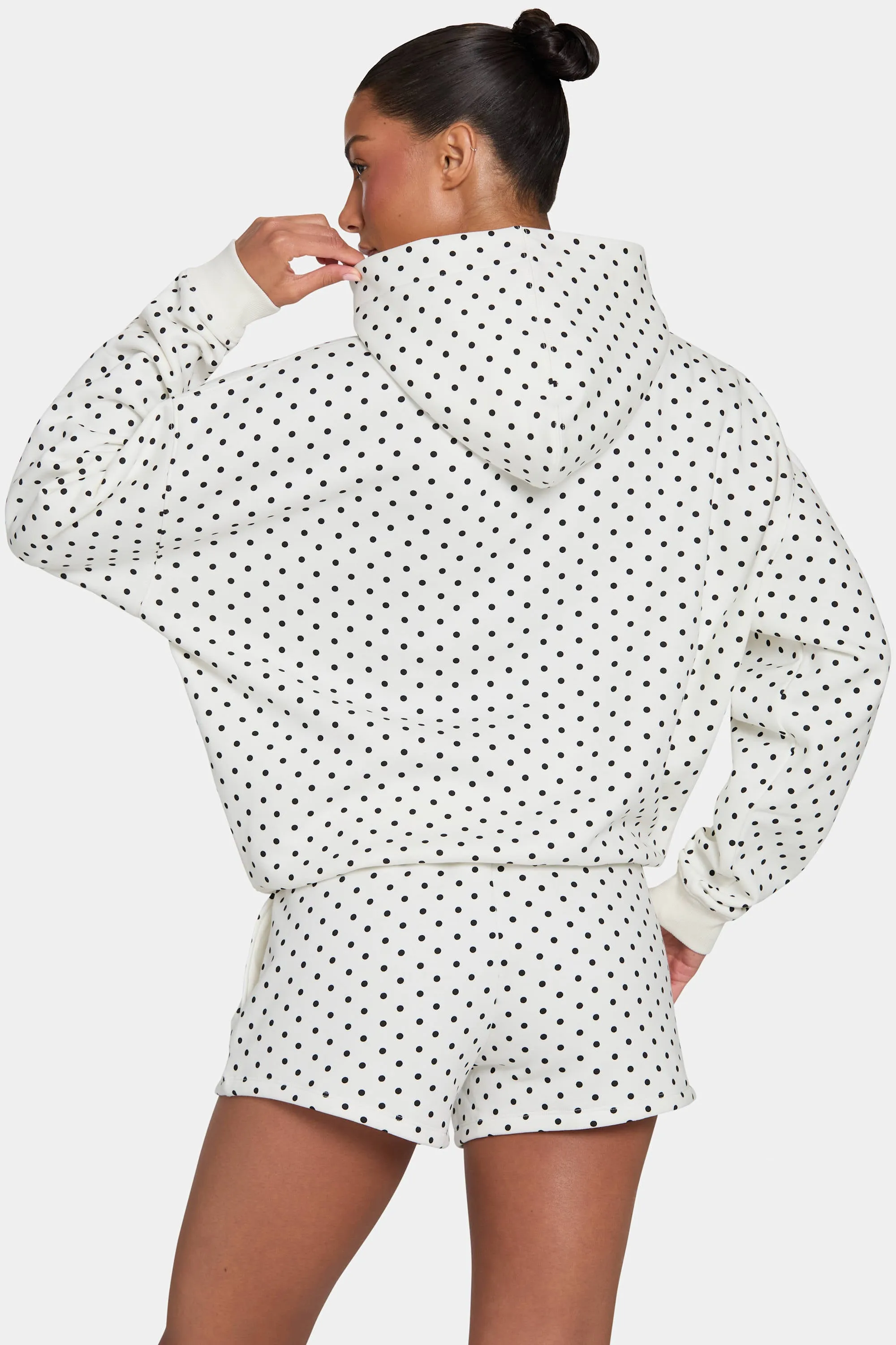 Sweat Shorts in Coconut Polka Dot sold by Oh Polly product image thumbnail 2